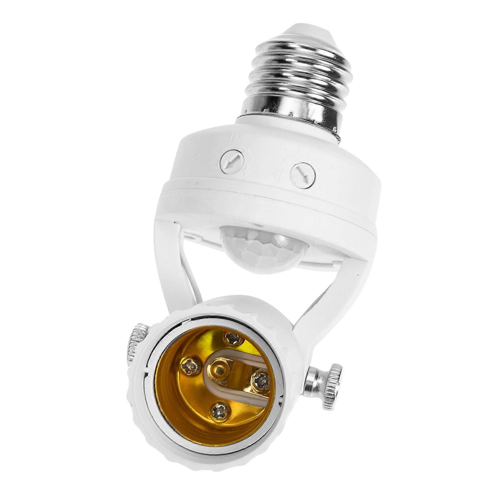 Durable E27 Sensor Lamp Holder Light Holder For Corridors And Aisles With Adjustable Sensitivity 1Set