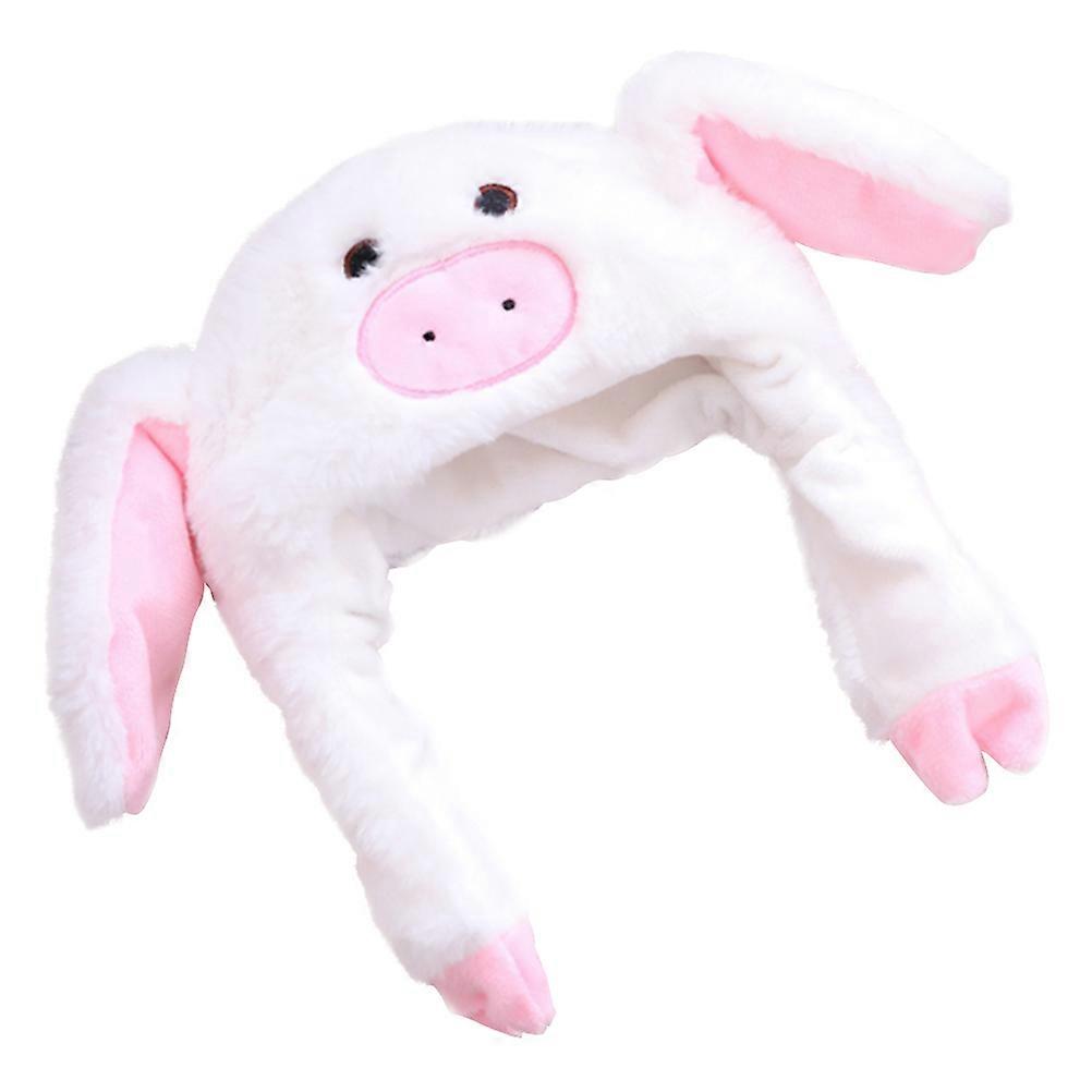 Adorable chapeau de cochon de dessin animé rose pour les accessoires photo et le matériel en peluche de décoration taille unique