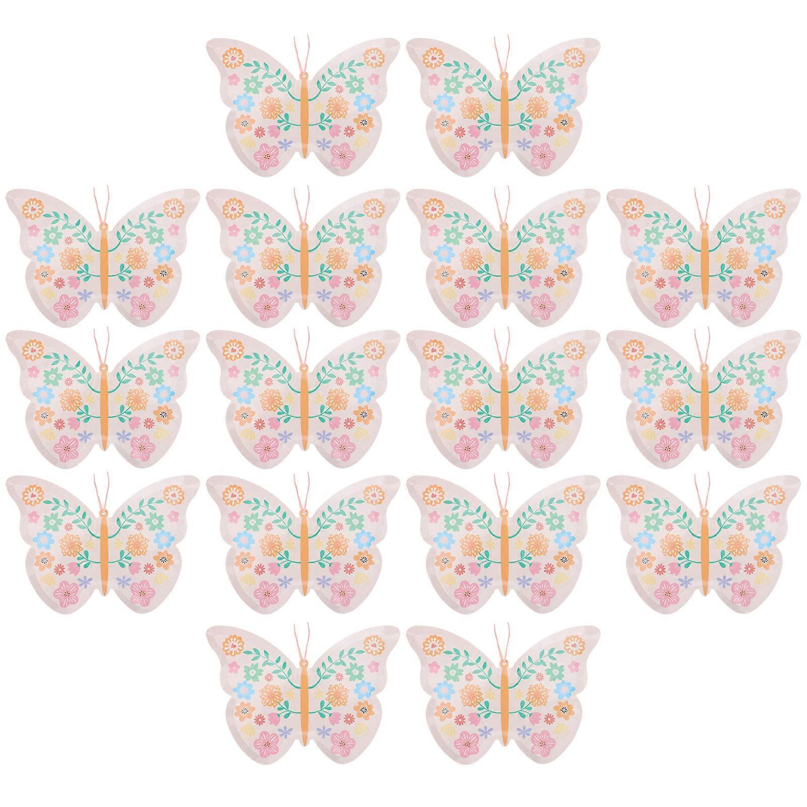 教室の賞品やパーティーに最適なカラフルなデザインが特徴の蝶の形 16 個