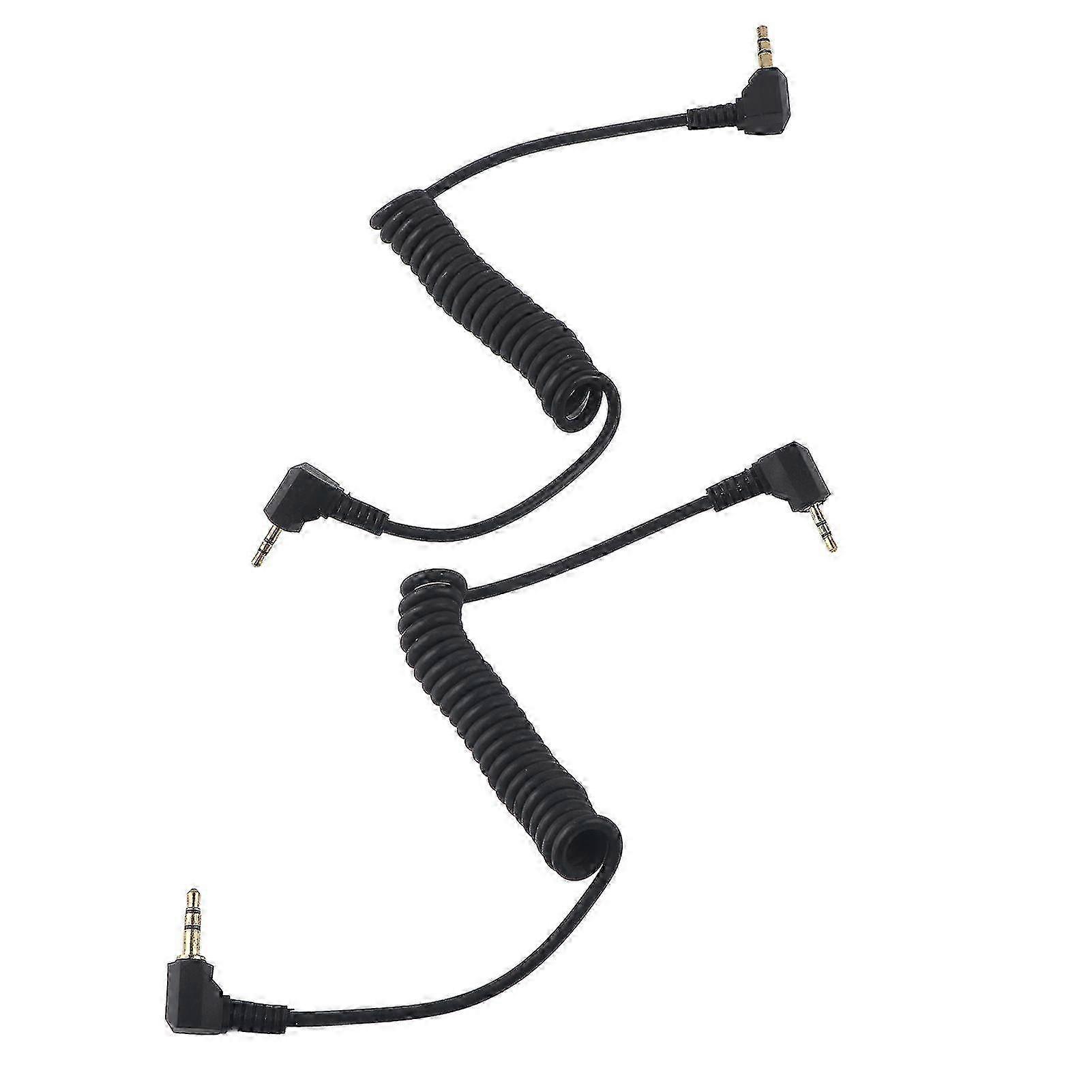 2pcs 3.5mm To Male Flash C1 Sync Cable 3.5mmc1 Flash Trigger Coiled Cable For Eos 70d Camera