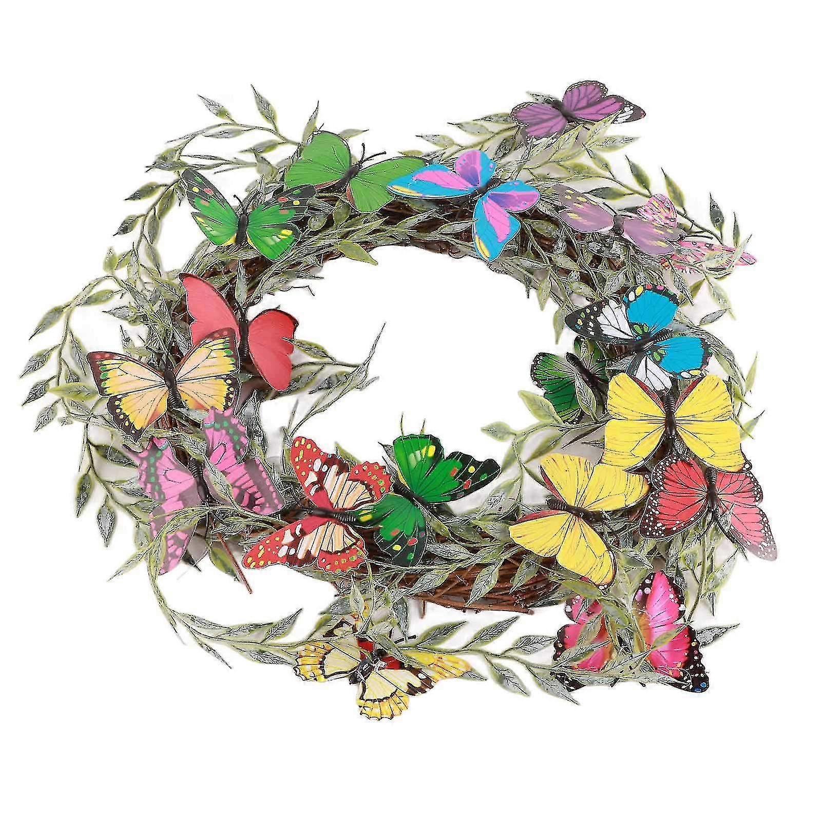 Artificial Hanging Wreath - Versatile Decorative Accessory for Front Door, Wall, Tree, Party, Shop & Window Decor