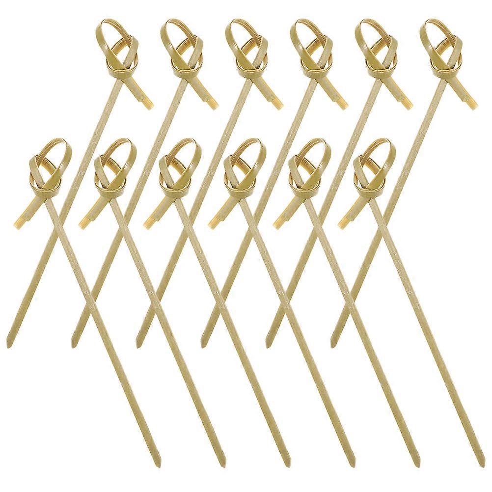 200Pcs Bamboo Knot Picks Food Picks Party Decoration Perfect For Birthdays Hawaiian Banquets Cocktail Events Smooth Surface