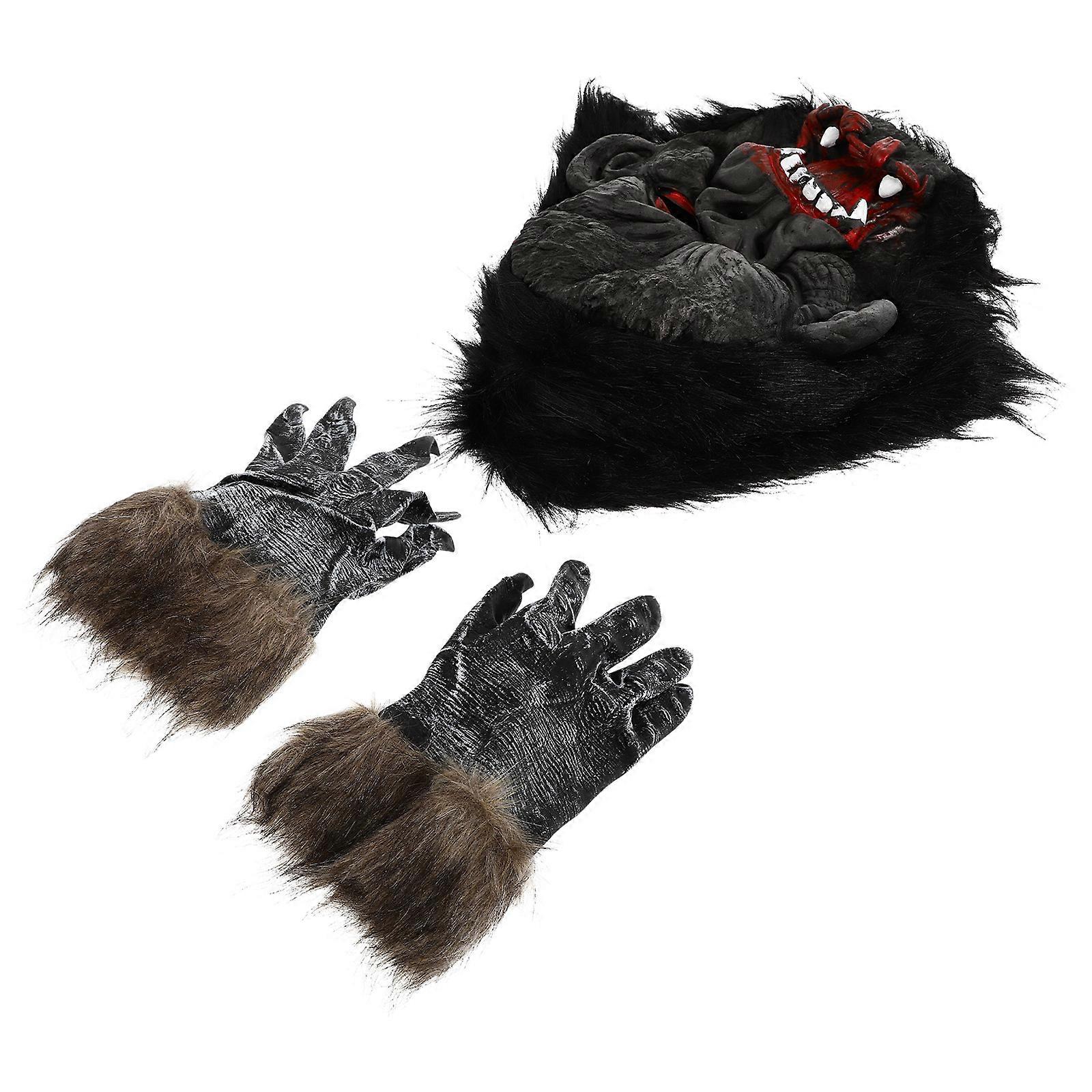 Gorilla Halloween mask and Gloves Set for Party Performance