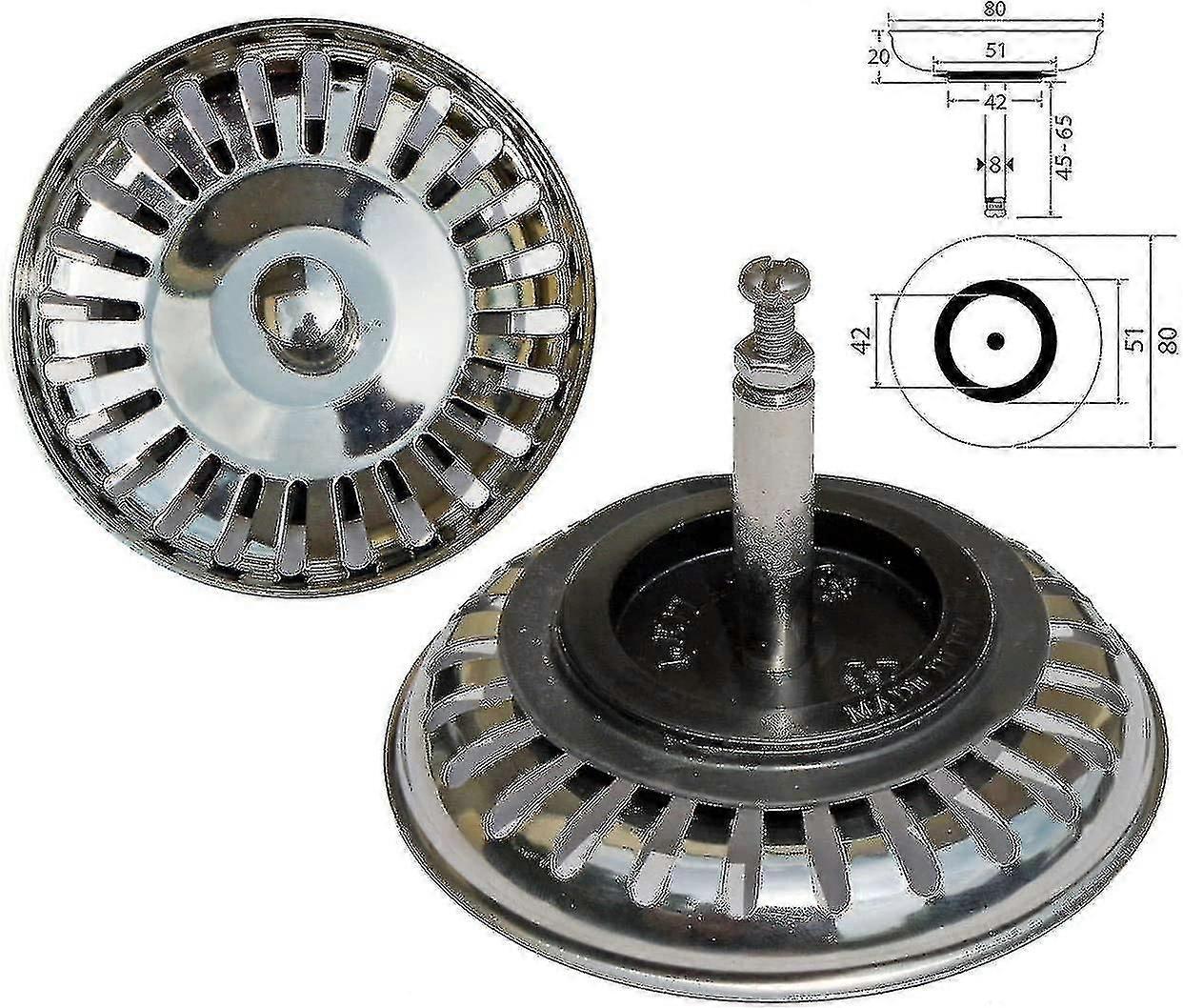 8 cm gootsteen mand zeef afvoerfilter