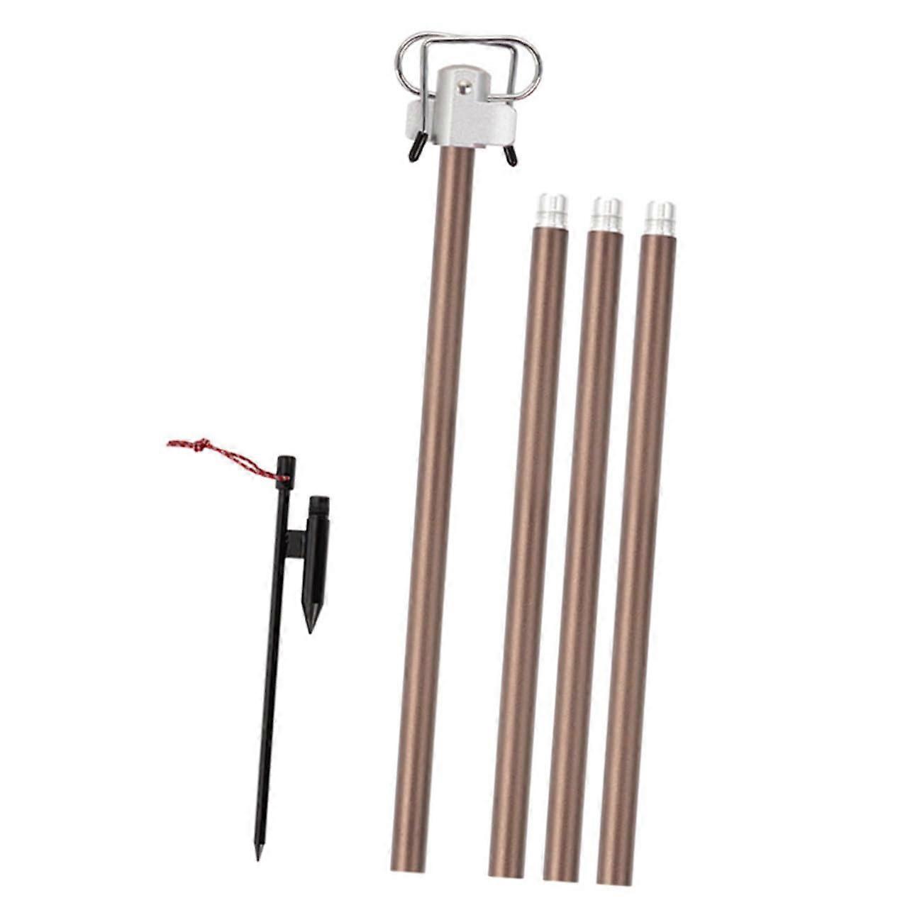 Adjustable Camping Lantern Holder, Portable Folding Lantern Stand With Dual Hooks For Camping And Picnics