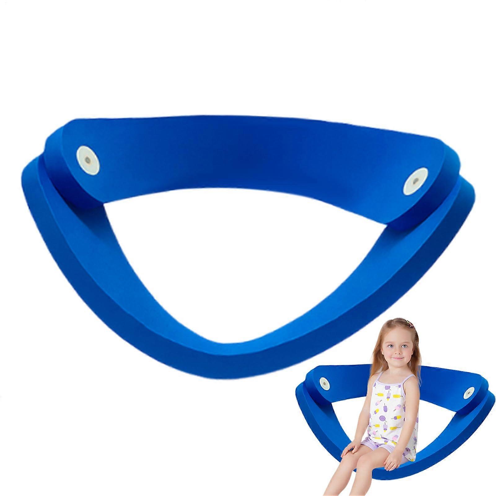 Foldable Water Lounger Chair Saddle Floating Pool Chair Inflatable Pool Lounger for Swimming Pool Beach Lake Relaxing Summer Fun Blue