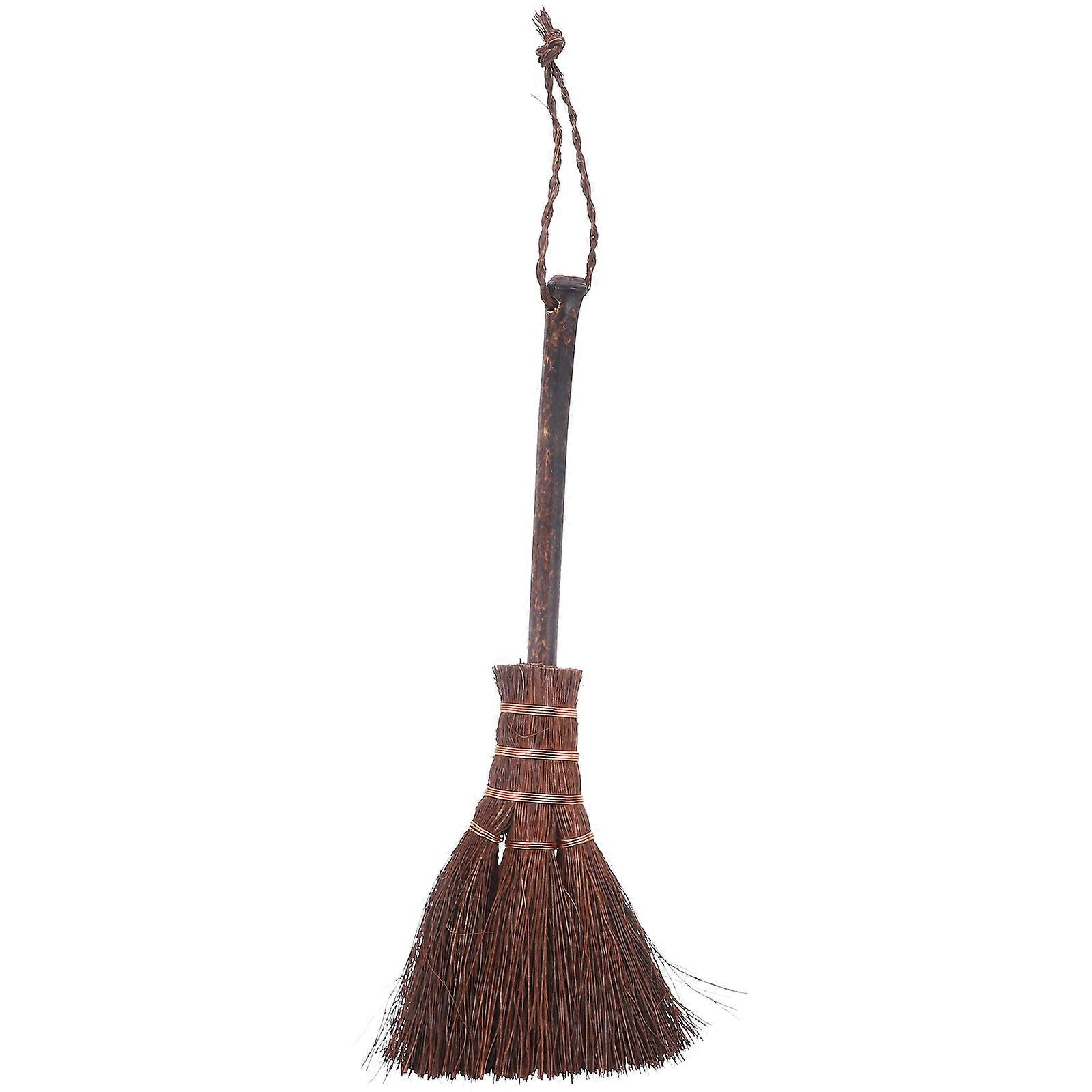 Bamboo Handle Cleaning Brush for Tea Utensils and Small Trays Versatile Palm Fibre Light Brown