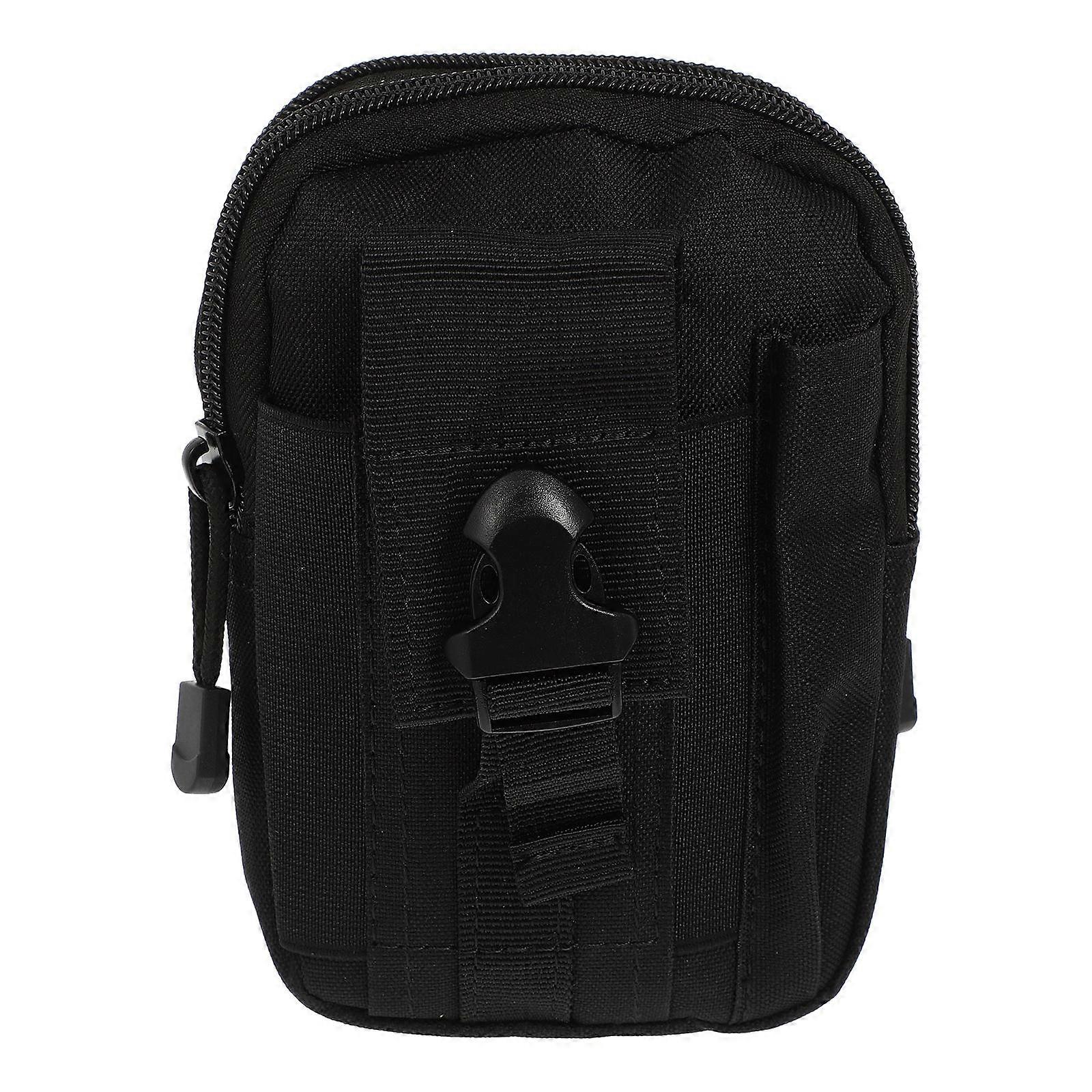 Durable Oxford Cloth Radio Case with Drawstring for HandsFree Outdoor Use Black