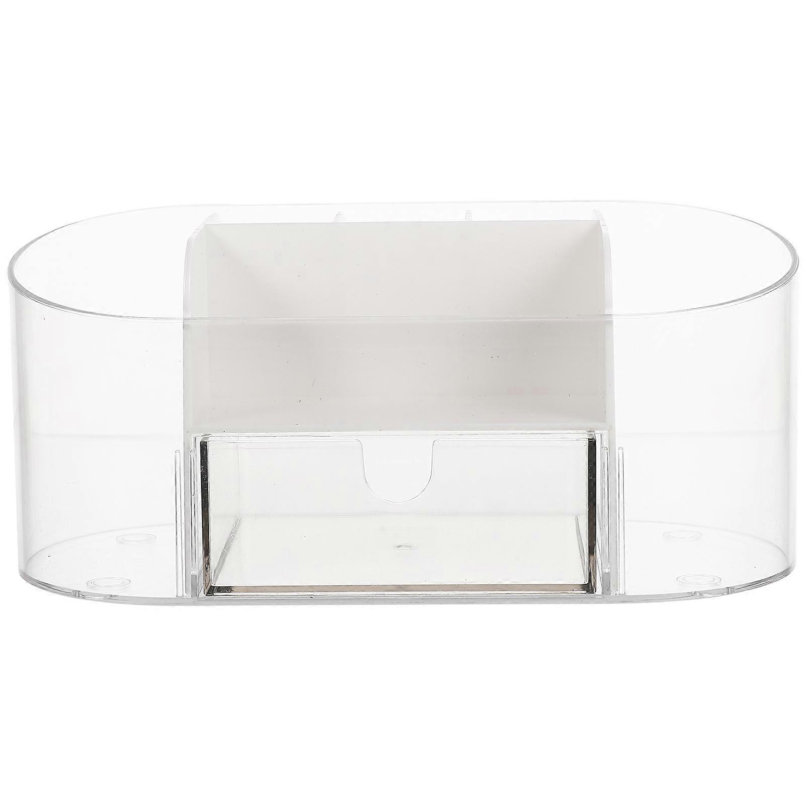 Fashionable Makeup Storage Organizer Plastic Storage Box For Office Use Rectangular Design 1Pack