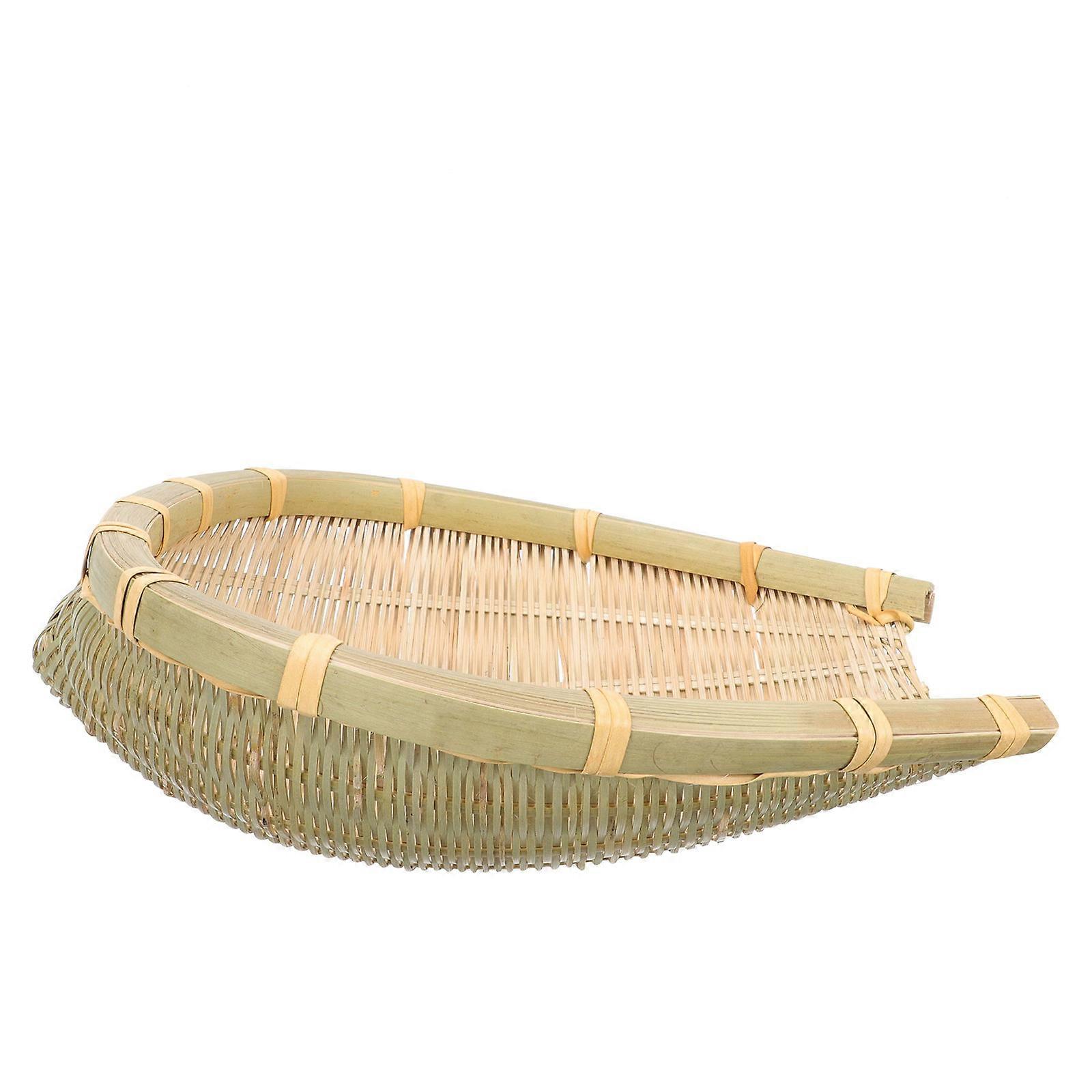 Bamboo Style Synthetic Storage Basket for Kitchen with Drainage Design and Stackable Function 10.5 Inches