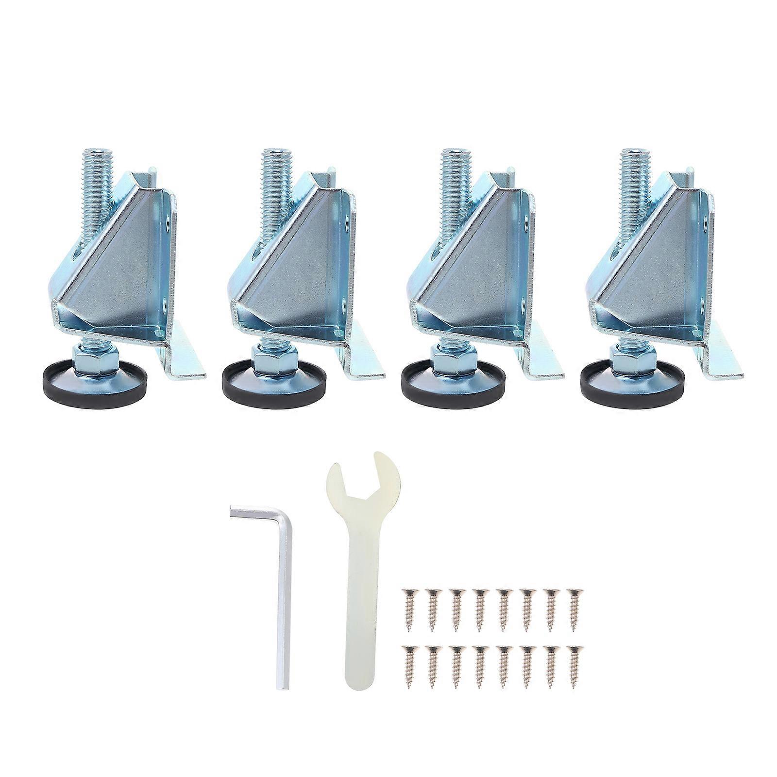 Adjustable Furniture Leveler 1 Set 4pcs For Table Adjustment 7.5X5.43X0.2CM Silver Durable Leveling