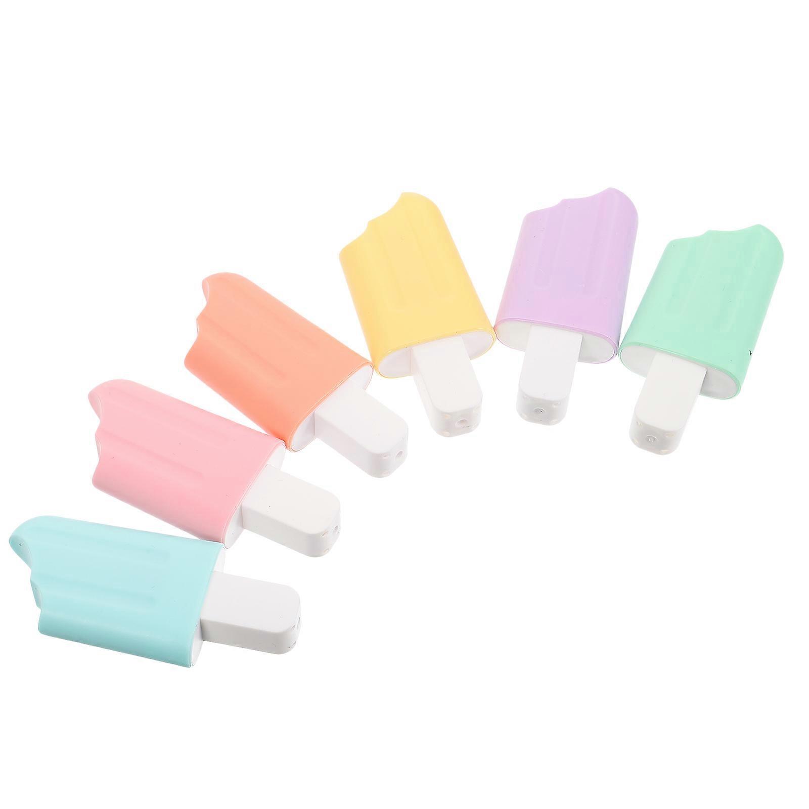 Here's a polished and engaging product description based on your input:
**6pcs Ice Cream Shaped Highlighter Pens Fun & Fluorescent Writing