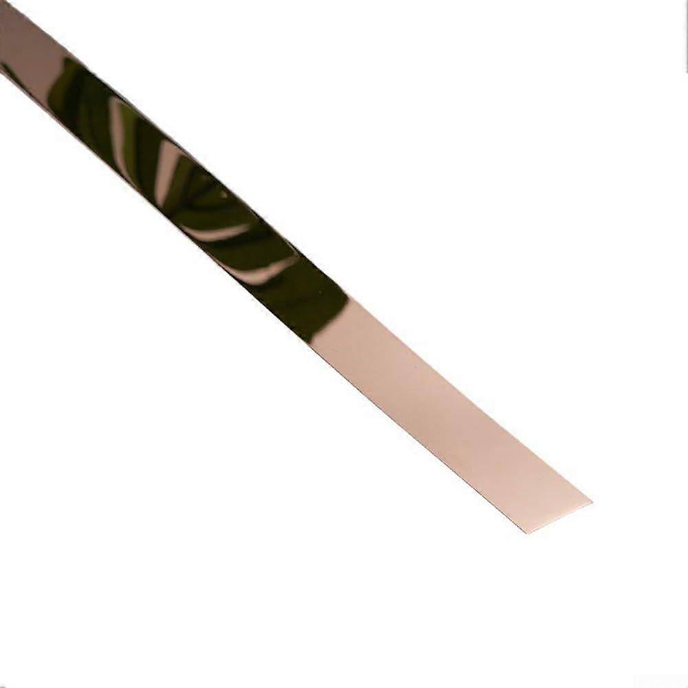 Stainless Steel Flat Strips for Ceiling Decoration, Easy Installation, 5m Rose Gold Finish