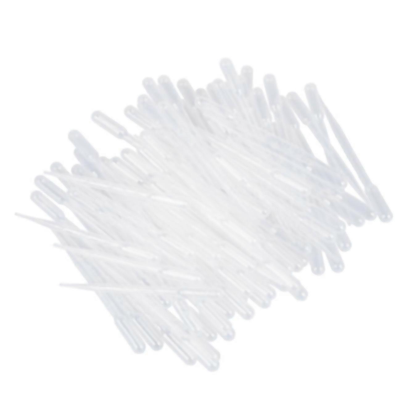 Für 100 Stück durchsichtiger Kunststoff 71 lange Flüssigkeit Pipette Pasteur Pipette 3ml Weiß