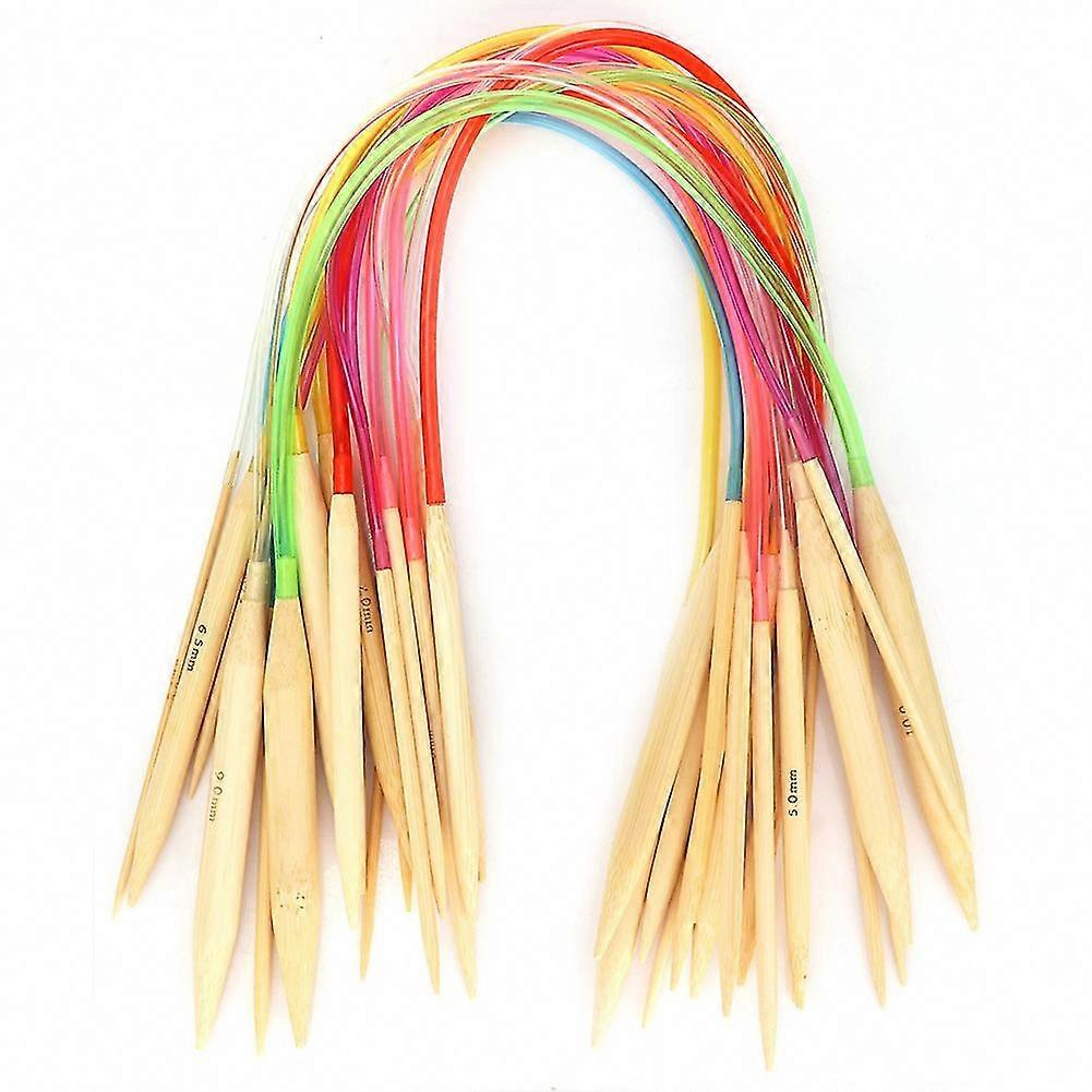 Multi-Color Double Pointed Bamboo Knitting Needles for Sweaters (40cm/15.7in)