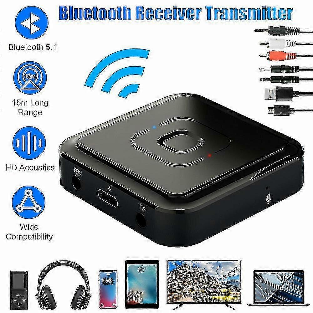 2 In 1 Bluetooth Transmitter Receiver Wireless Adapter Tv Stereo Audio