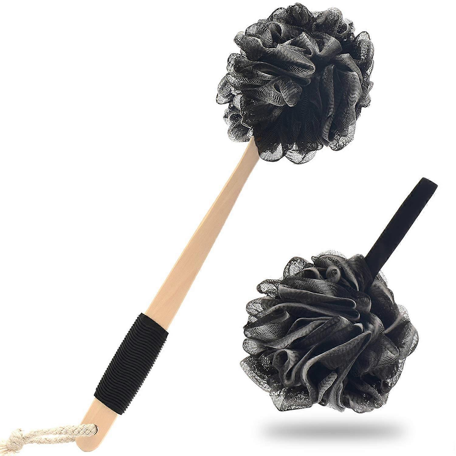 Bath sponge, shower sponge, black, comfortable and soft.