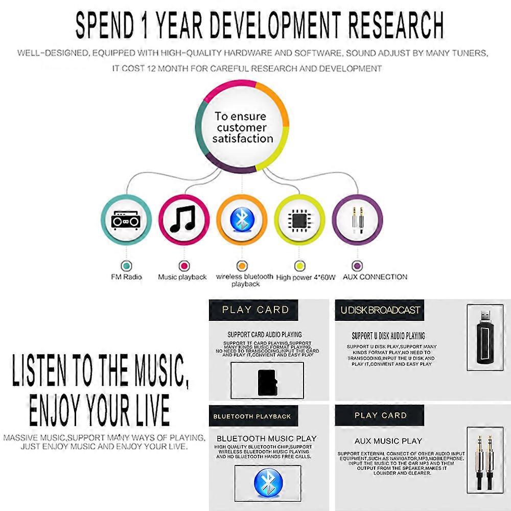 SWM 8809 Bluetooth Vehicle Car MP3 Player Stereo o Player with FM Radio AUX TF Card U Disk Play Built-in Microphone Remote Control