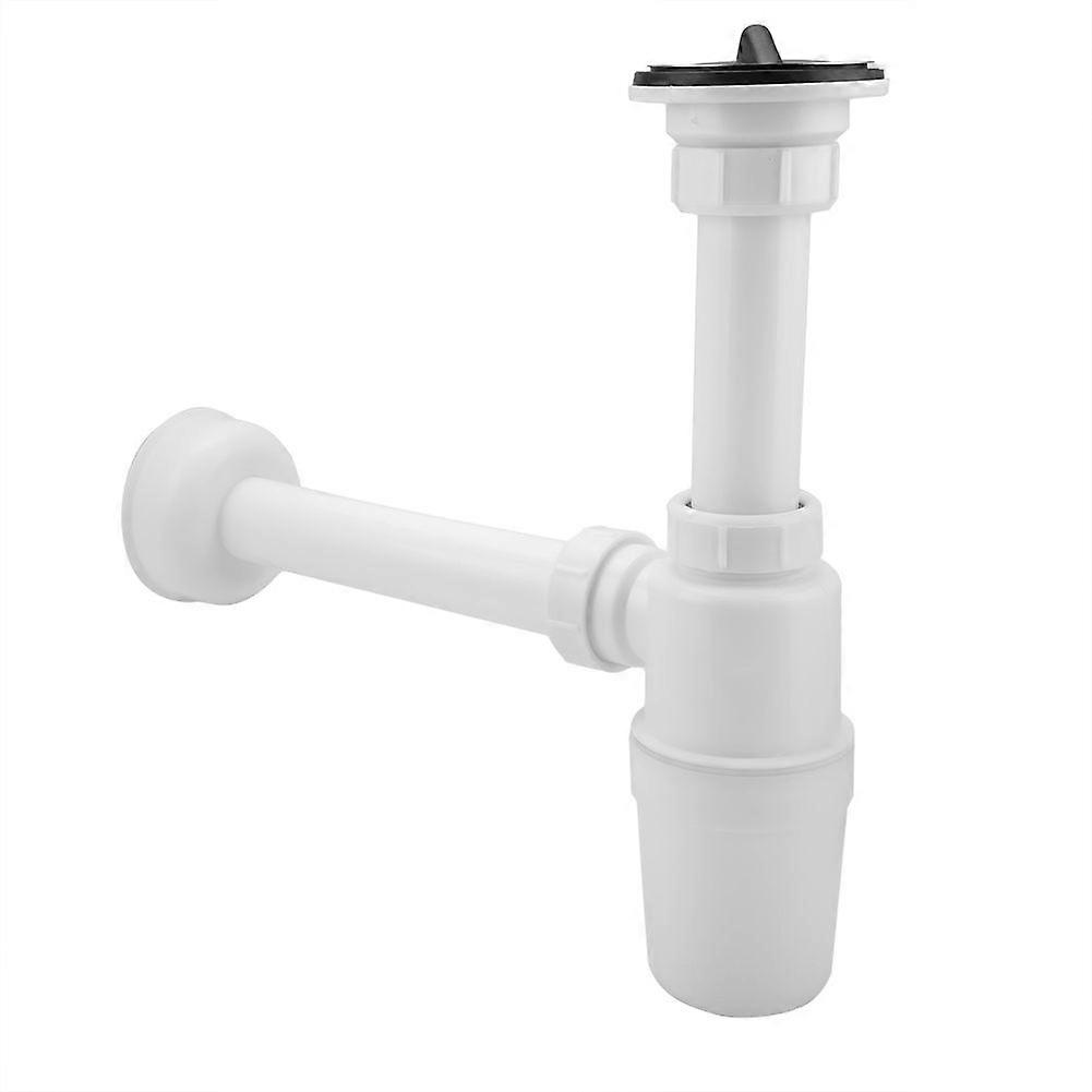 Durable, rust-proof plastic trap with sink strainer that eliminates contamination