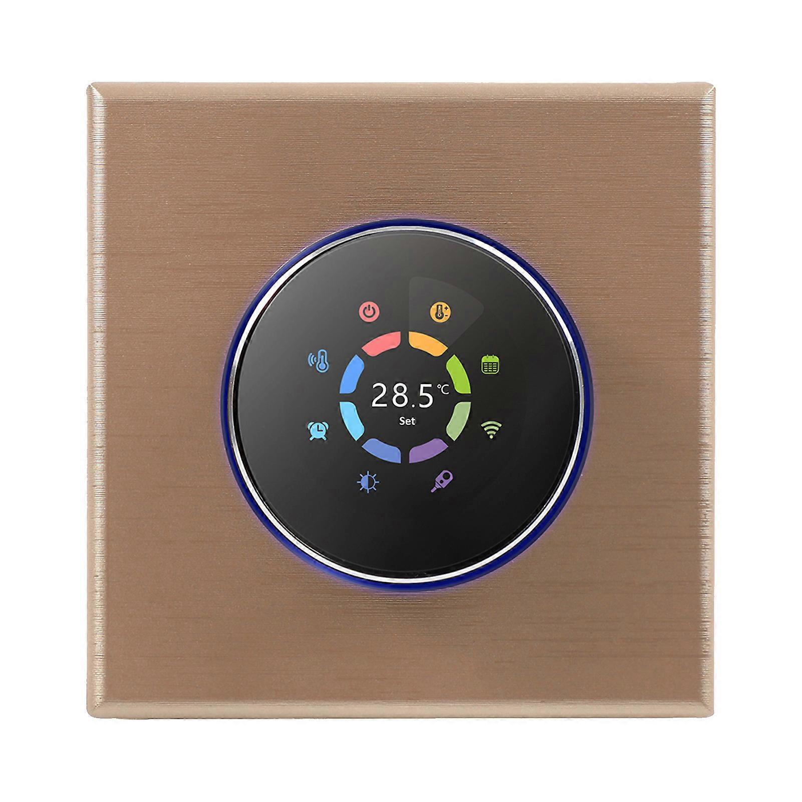 WiFi Smart Thermostat Temperature Controller Weekly Programmable Button Control Mobile APP Voice Control for Electric Floor Heating 16A