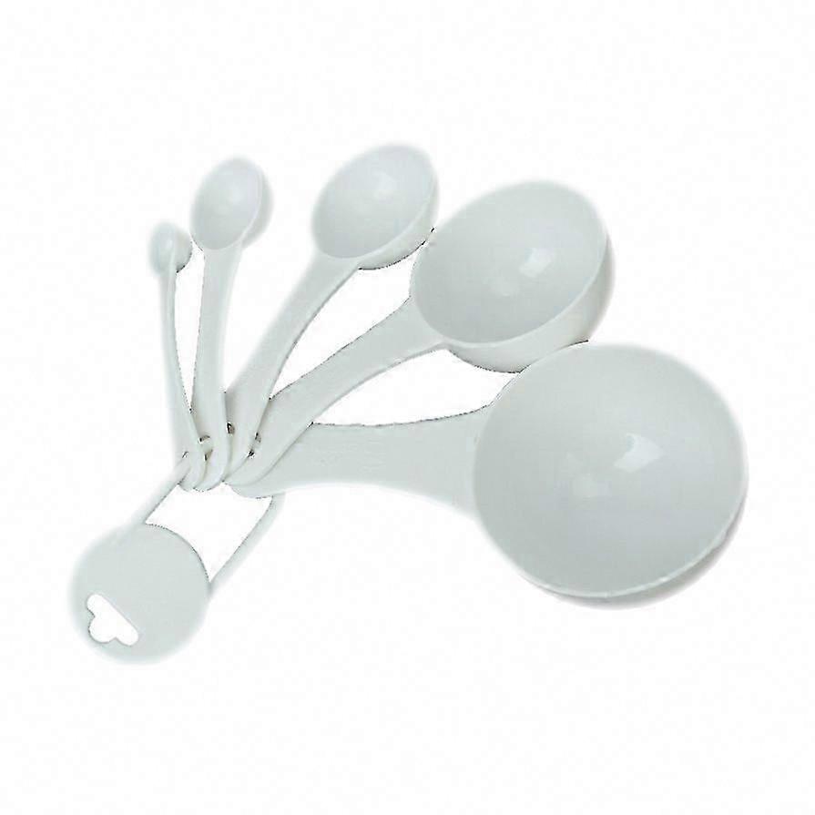 5-Piece Plastic Measuring Spoon Set (100ml/50ml/15ml/5ml/1ml) for Precise Dispensing