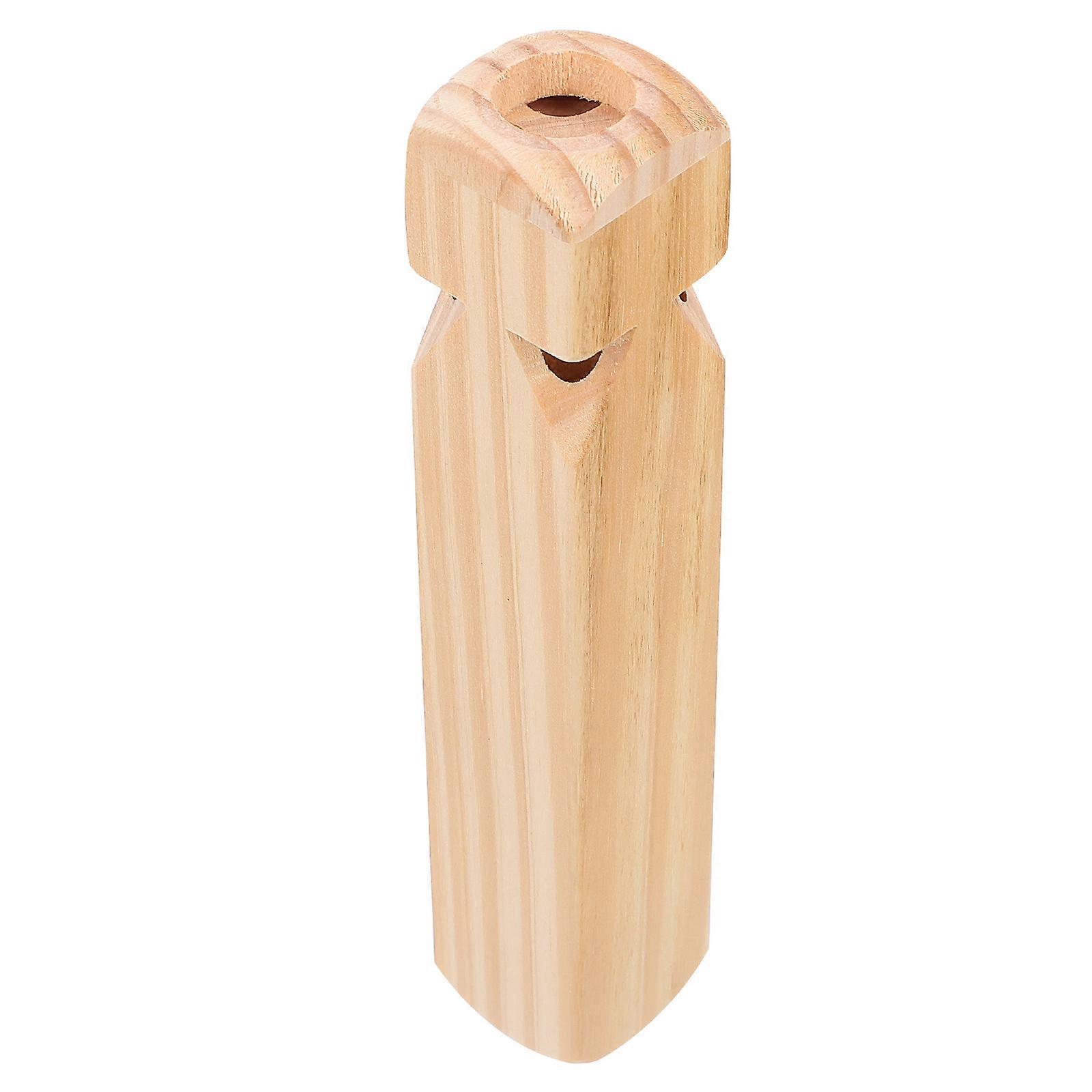 Train Whistles Wooden Musical Train Whistle for Children Beige Lung Capacity Exercise 1Pc
