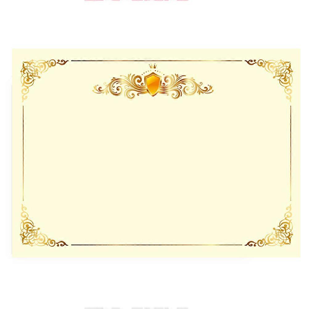 Certificate Printing Paper Gold Border Metallic Blank Paper for Award Ceremony Multi Color Compatible 100Pcs