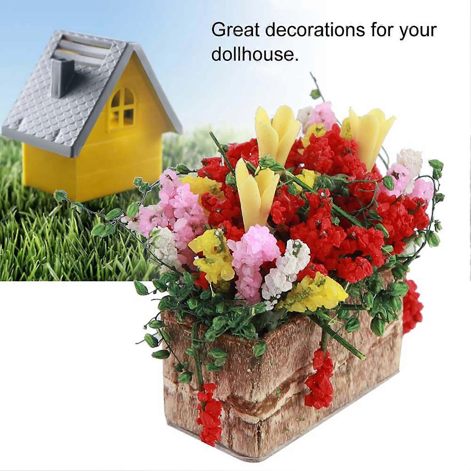 Tiny Miniature Flower Clay Pot Dollhouse Decor, 3cm Eco-Friendly