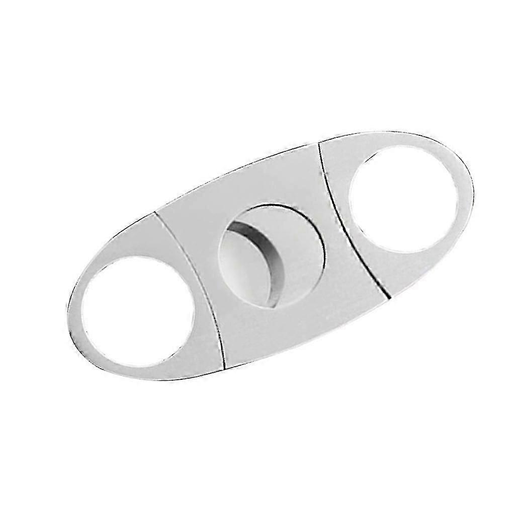 Premium Stainless Steel Cigar Cutter - Sharp Double Blade for Smooth Cut | Durable & Portable