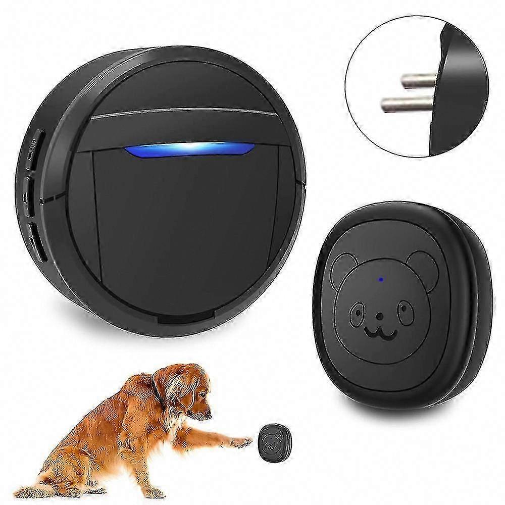 New EU Plug Wireless Doorbell with 55 Melodies, 5 Volume Levels, LED Flash, IP55 Waterproof for Dog Potty Training and Home Use