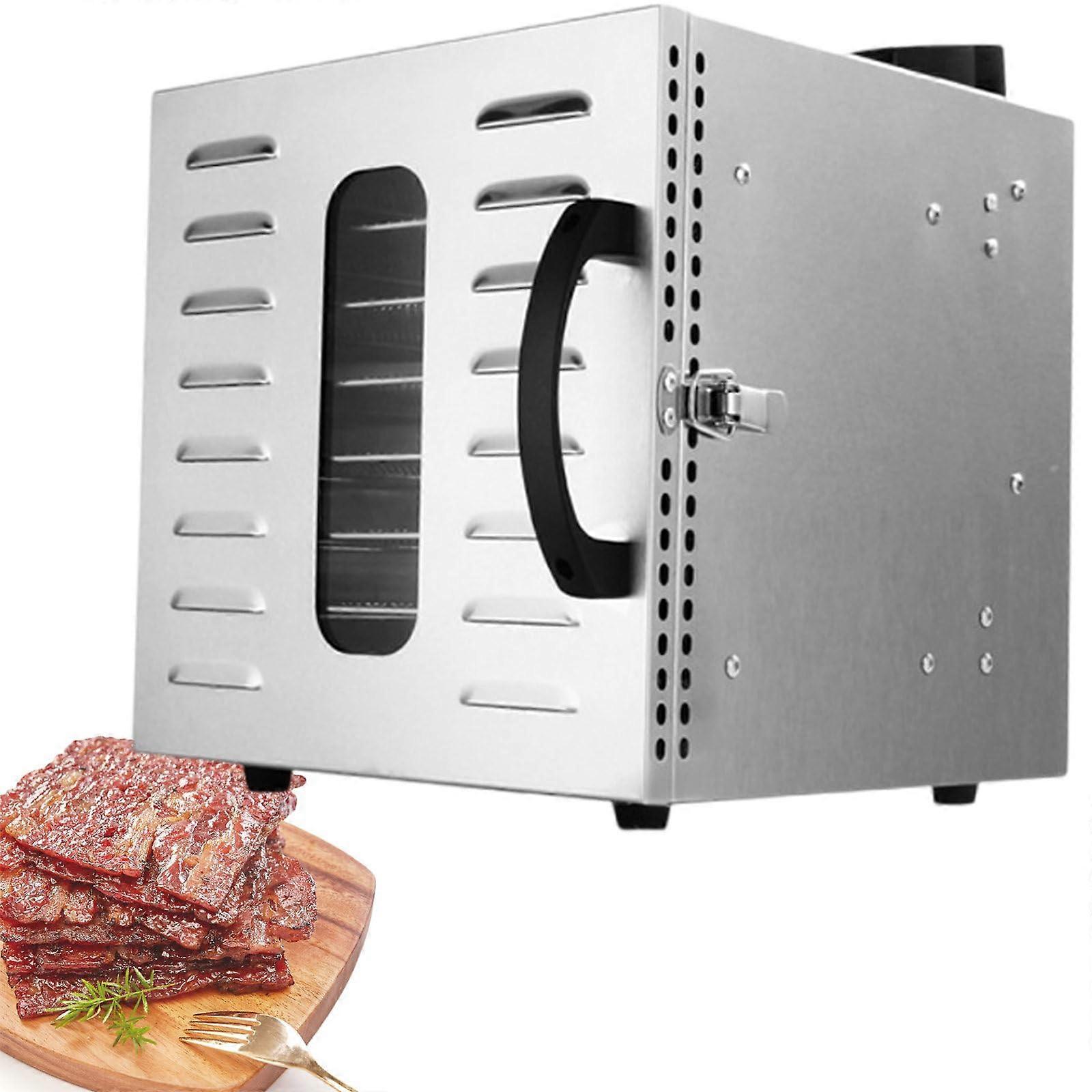Stainless Steel Jerky Dehydrator 6/8 Tier Digital Display 024Hr Timer 400W 8 Layer 220V For Fruits Vegetables Meat