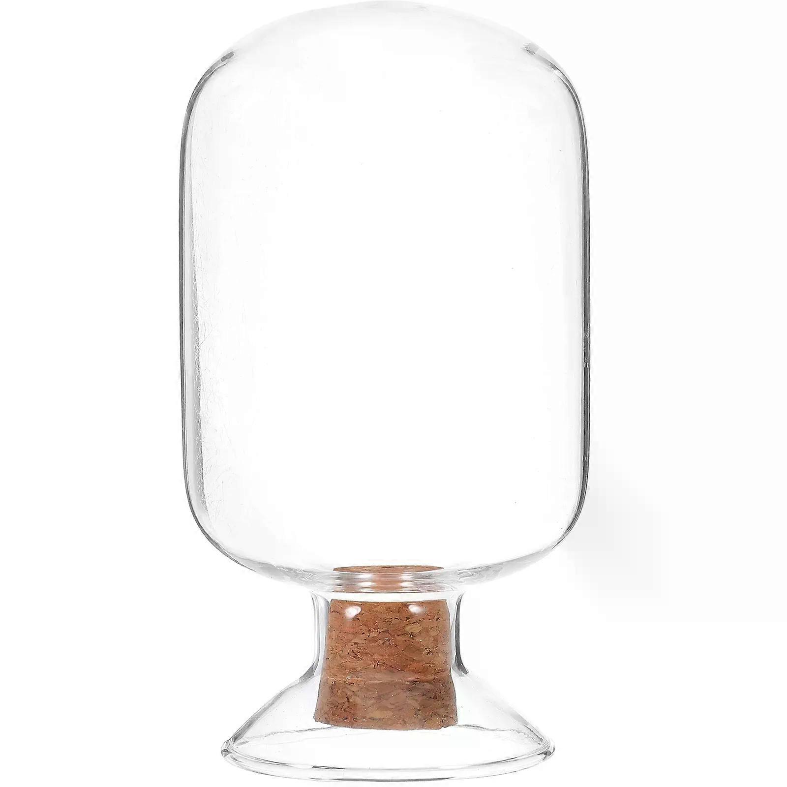 1pc Glass Match Holder With Wood Stopper Transparent Storage Jar For Container Reliable Display Bottle Home Decor Cloche