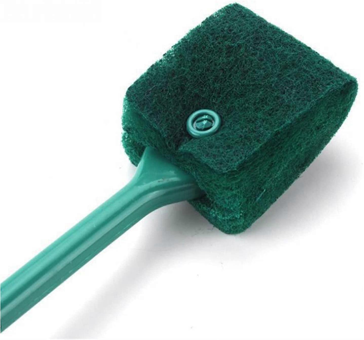 Aquarium Algae Scraper, DoubleSided Sponge Brush, ShortHandle Cleaner For Acrylic Glass Tanks, Gentle Algae Removal