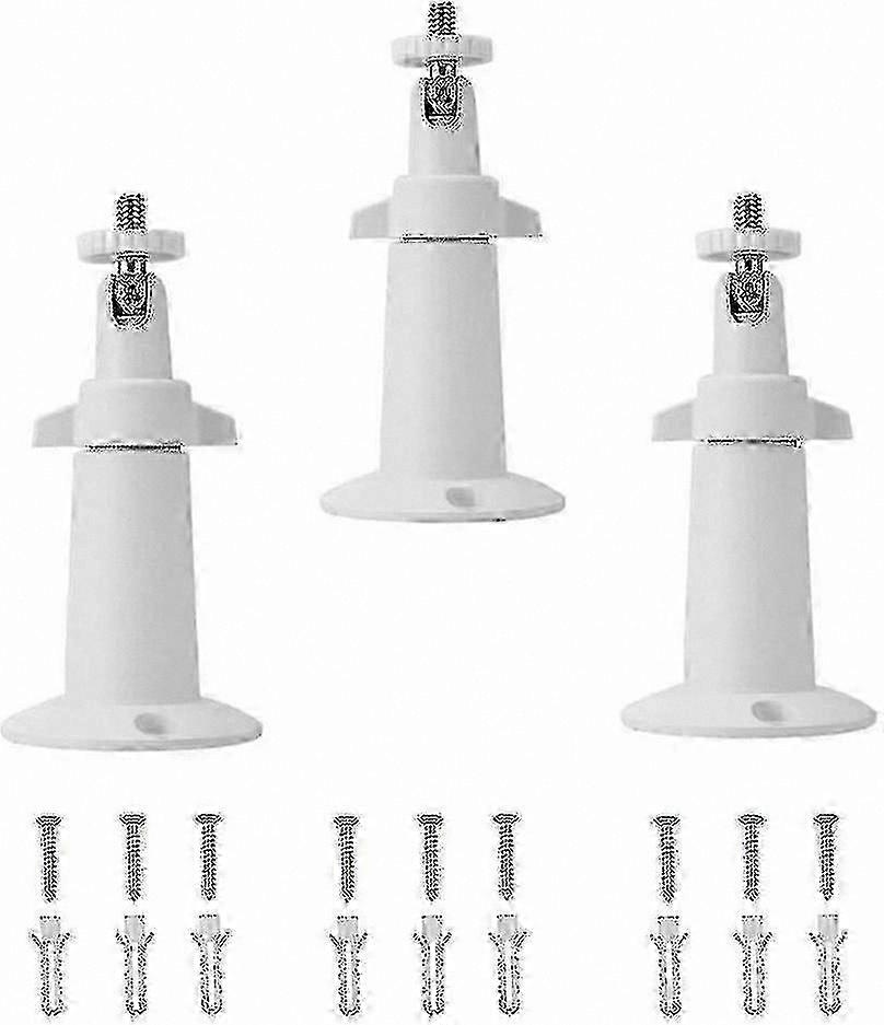 3-Pack Adjustable Outdoor Wall Mount for Security Cameras, 360° Rotation Ceiling Bracket for Various Camera Models