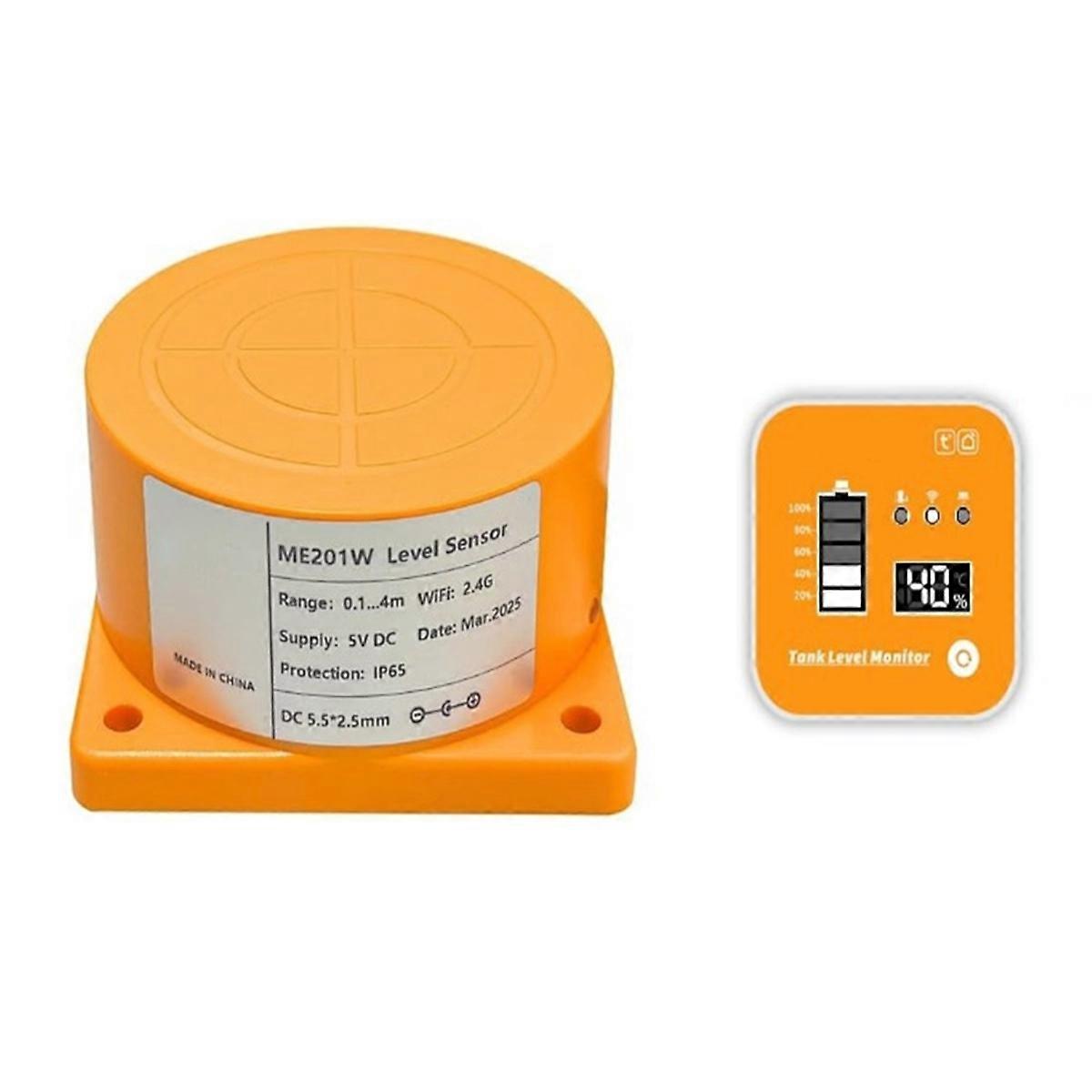 ME201R Ultrasonic Water Tank Level Monitor Sensor Intelligent Remote Detection Smartphone Full Wate