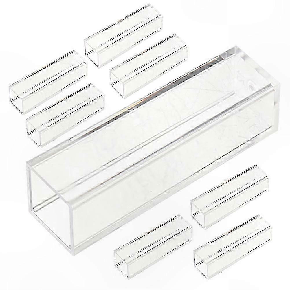8-Pack Clear Plastic Cuvettes for Lab Experiments