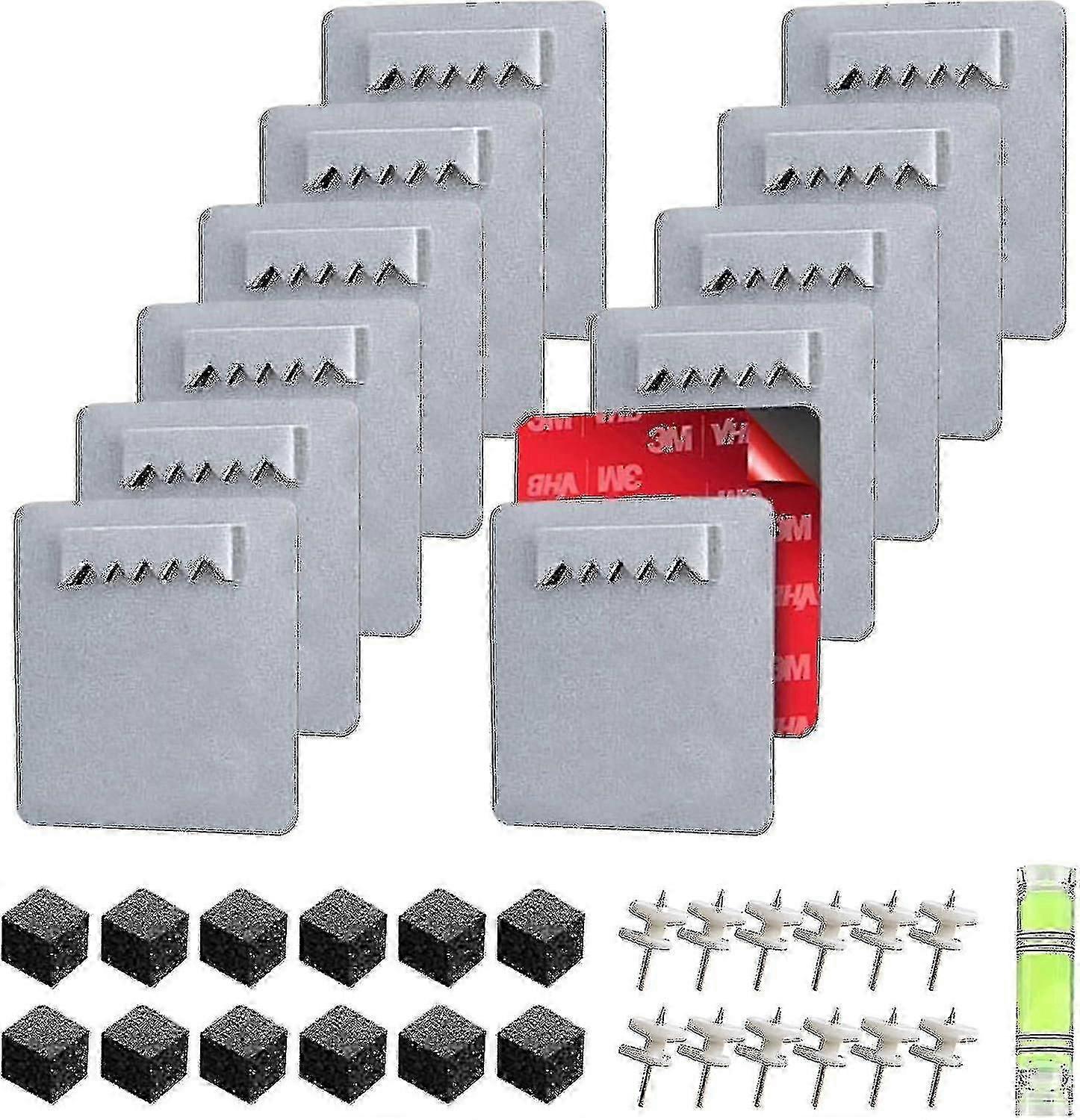 12 Adet Yapışkanlı Resim Askıları Delme Yok Yapışkanlı Resim Askıları Fotoğraf Ve Ayna Tutucular Asılı Aynalar Veya Pictur İçin Yapışkanlı Resim Askısı