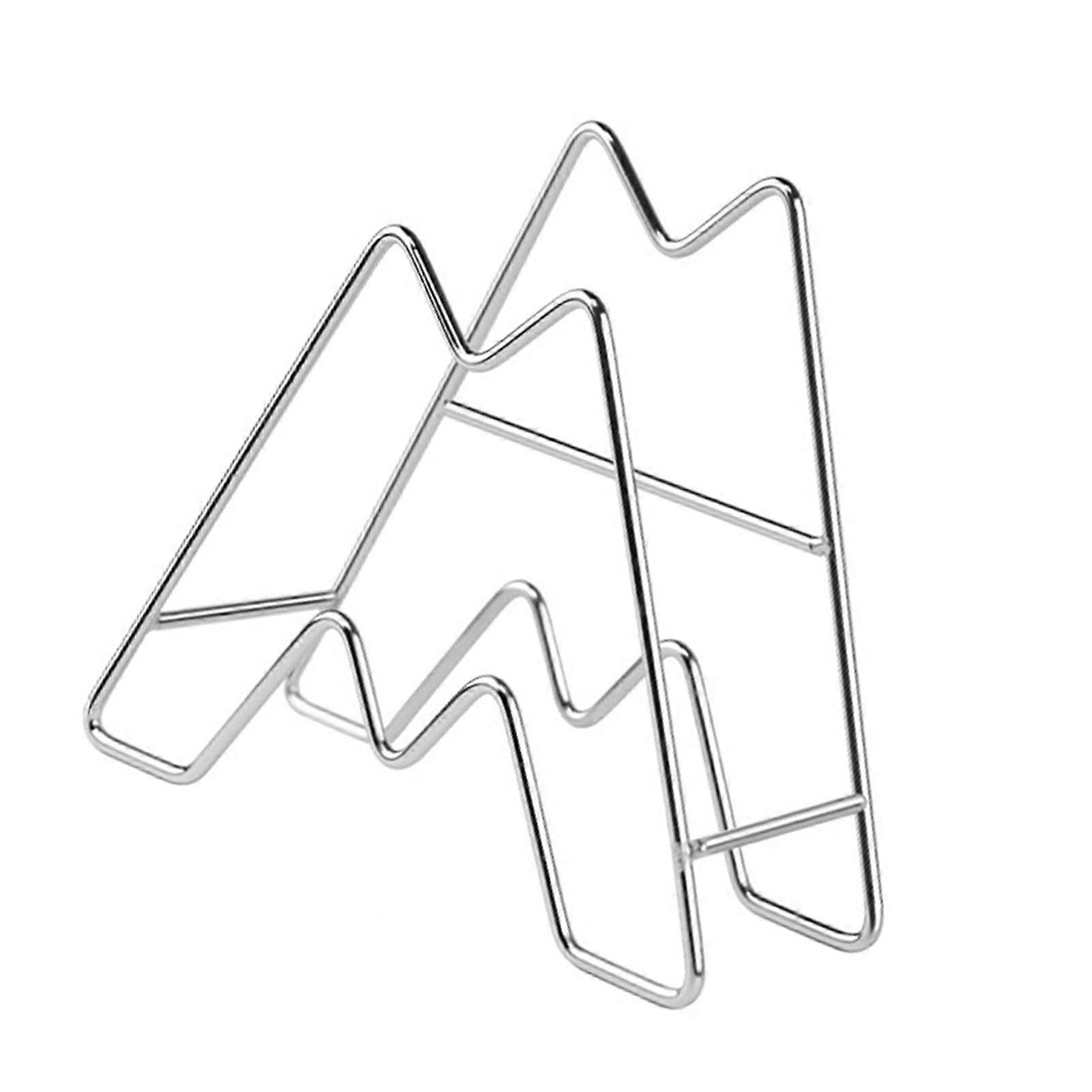 Stainless Steel Wall Mount Pot Lid Rack Compact Kitchen Organizer