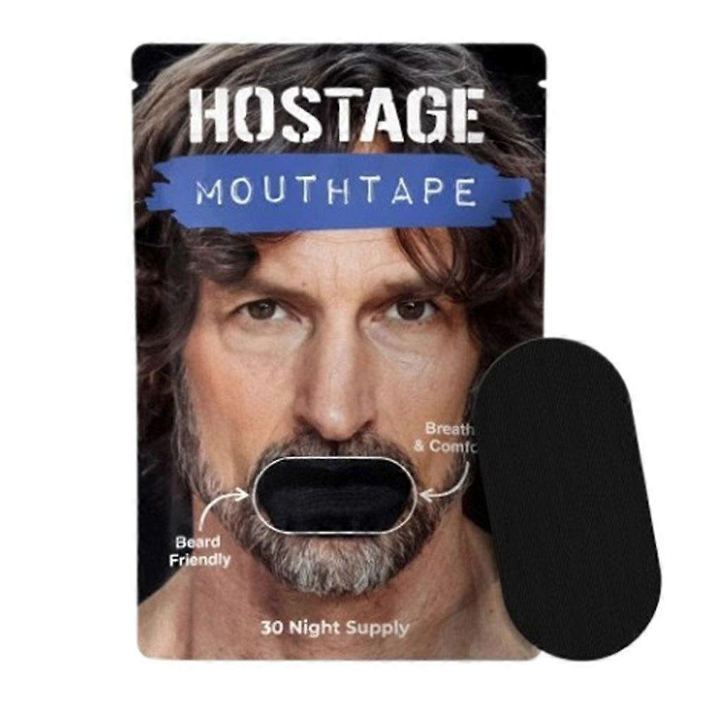 Anti-Snoring Mouth Tape - Black, Sleep Improvement, Beard Friendly, for CPAP Users