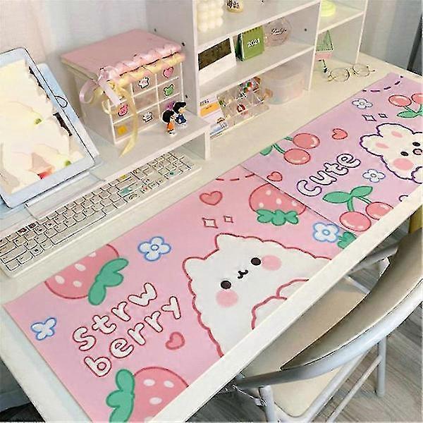 1 pc Kawaii Mouse Pad Large Cherry Rabbit Non-Slip Desk Mat Student Desk Mat Cute Bear Rabbit Mouse Pad Large Game Mat