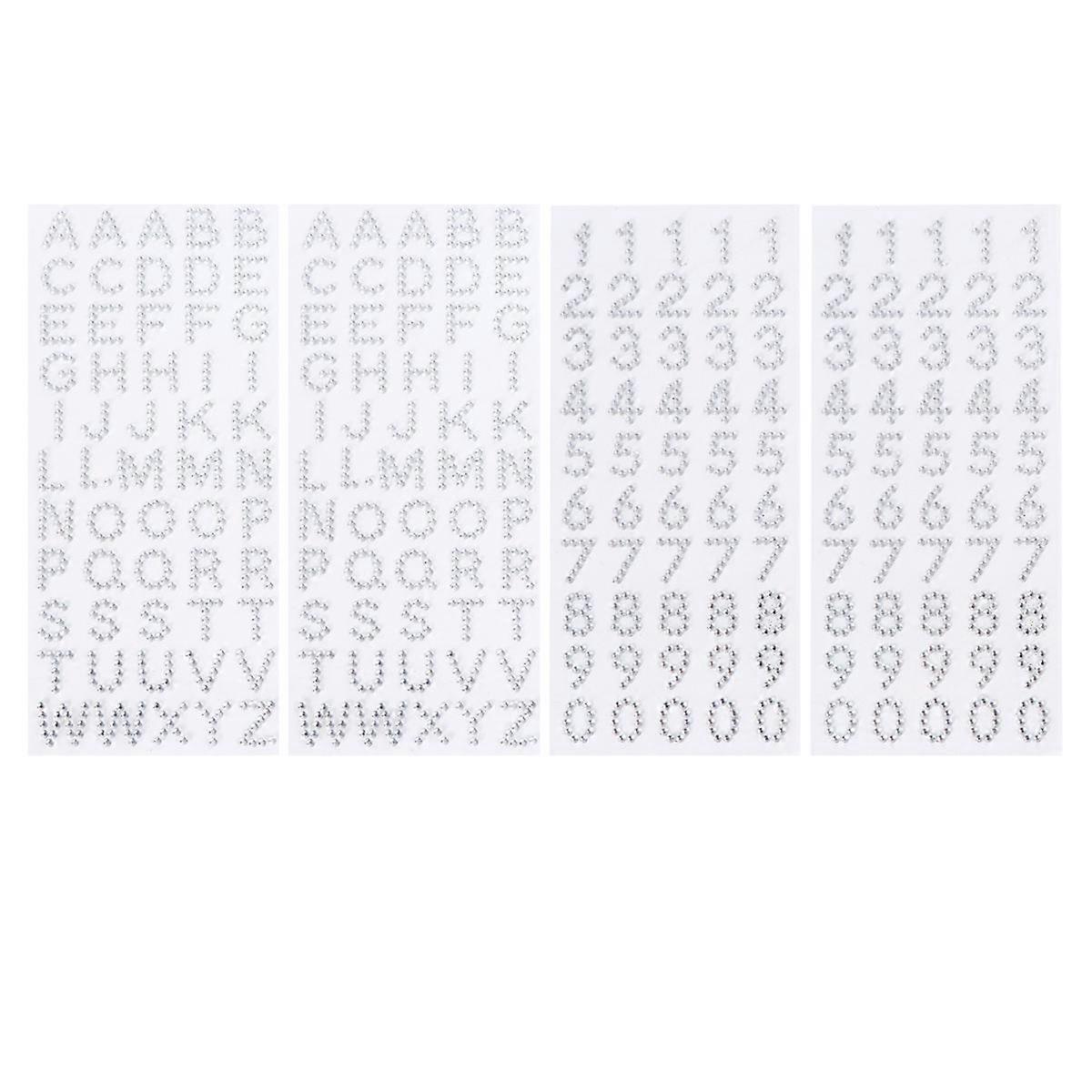 English Letters Numbers Stickers Acrylic Toys for Kid 2 Sheets Letters and Numbers