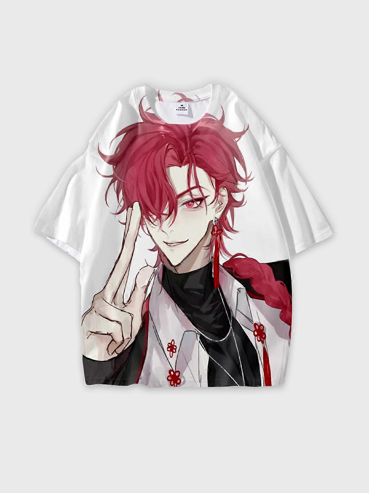 T-Shirt Short Sleeve Round Neck, Summer Casual Loose Graphic Tee, Unisex The Link Click W642