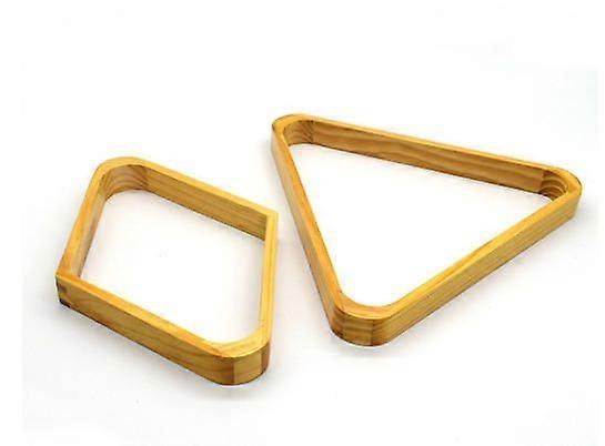 2pcs Billiards Rack: Wooden 8-Ball Triangle & 9-Ball Racks - Pool Table Accessories For Precise Ball Placement & Billiards Enthusiasts