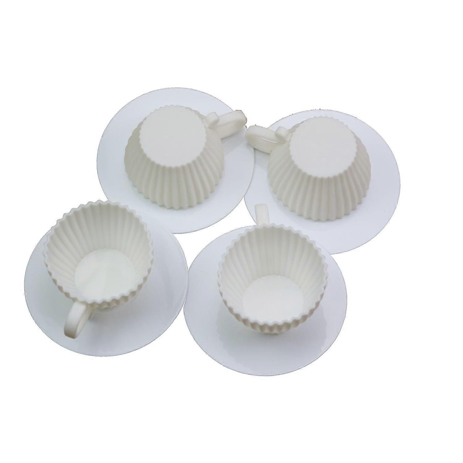 8pcs Silicone Cupcake Cups Muffin Cake Teacup Mould