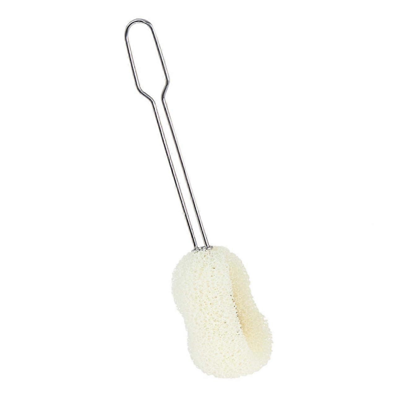 Replaceable Sponge Bottle Brush Long Handle Soft Sponge For Glass Feeding Bottles And Water Cups Gentle Easy Grip Design