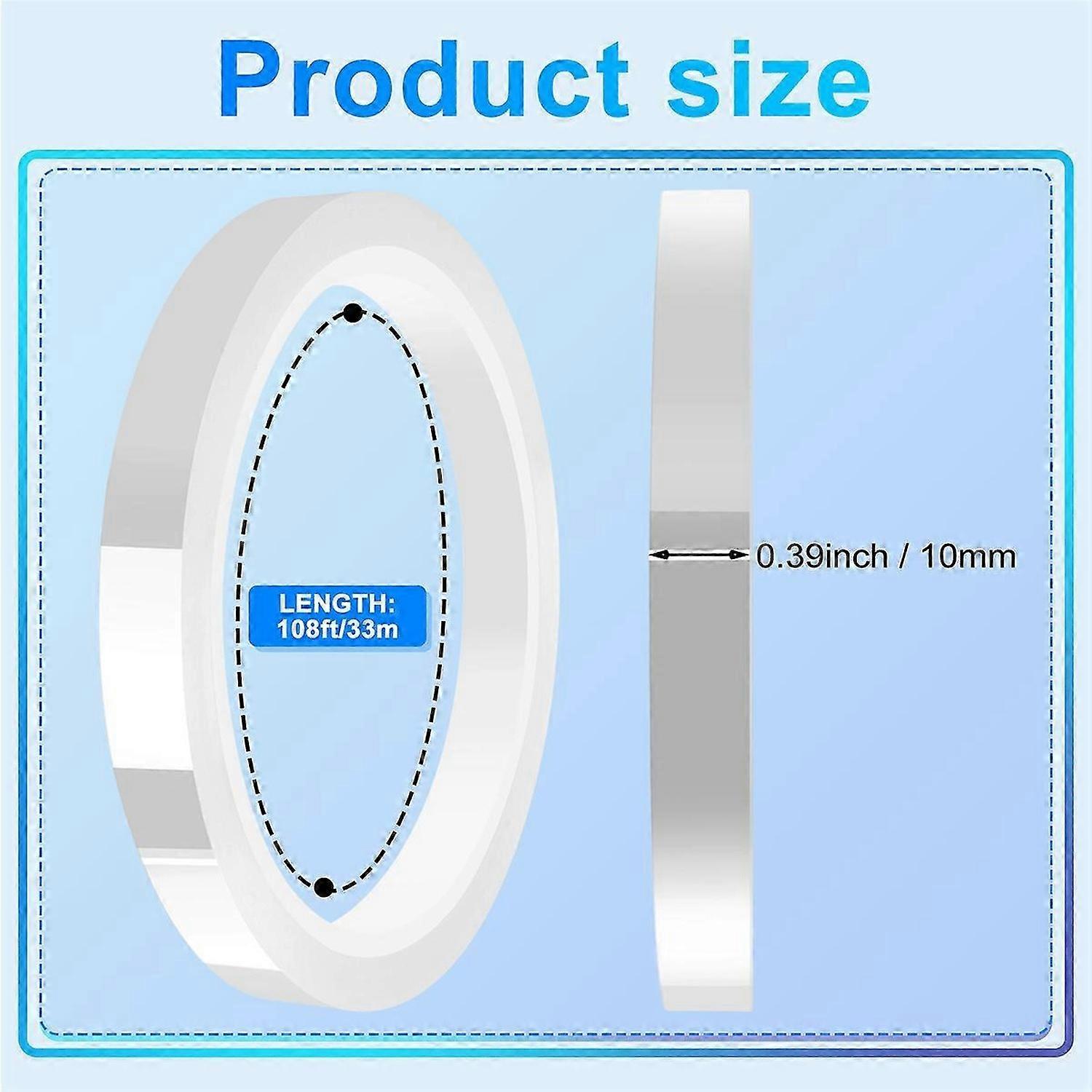 6 Rolls 10mm X33M(108Ft) Clear Heat Tape