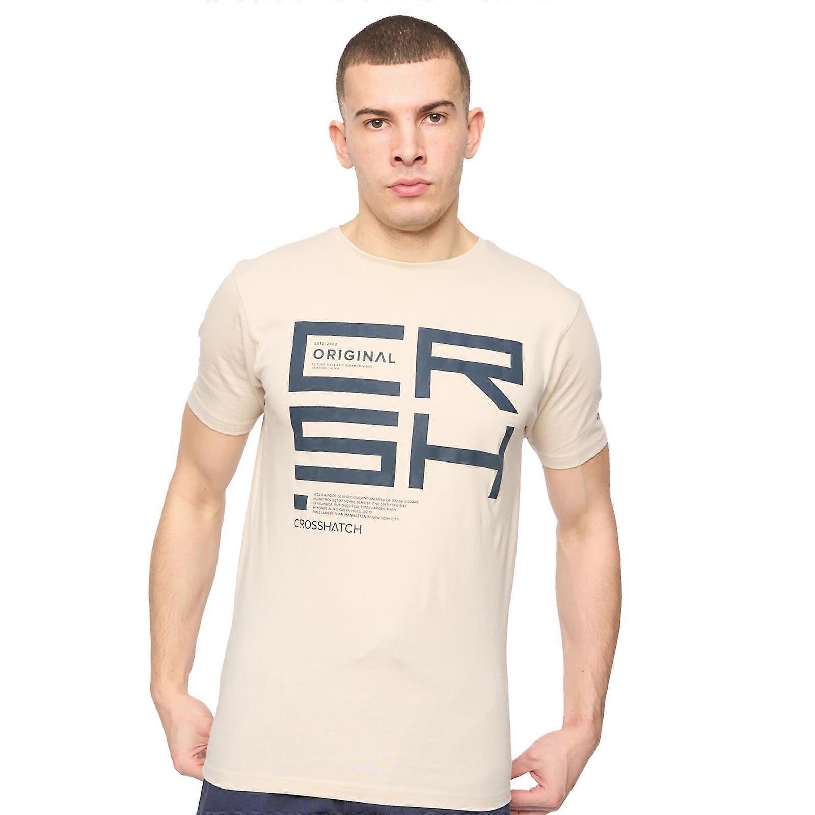 Crosshatch Squarebox T-Shirt Light Stone