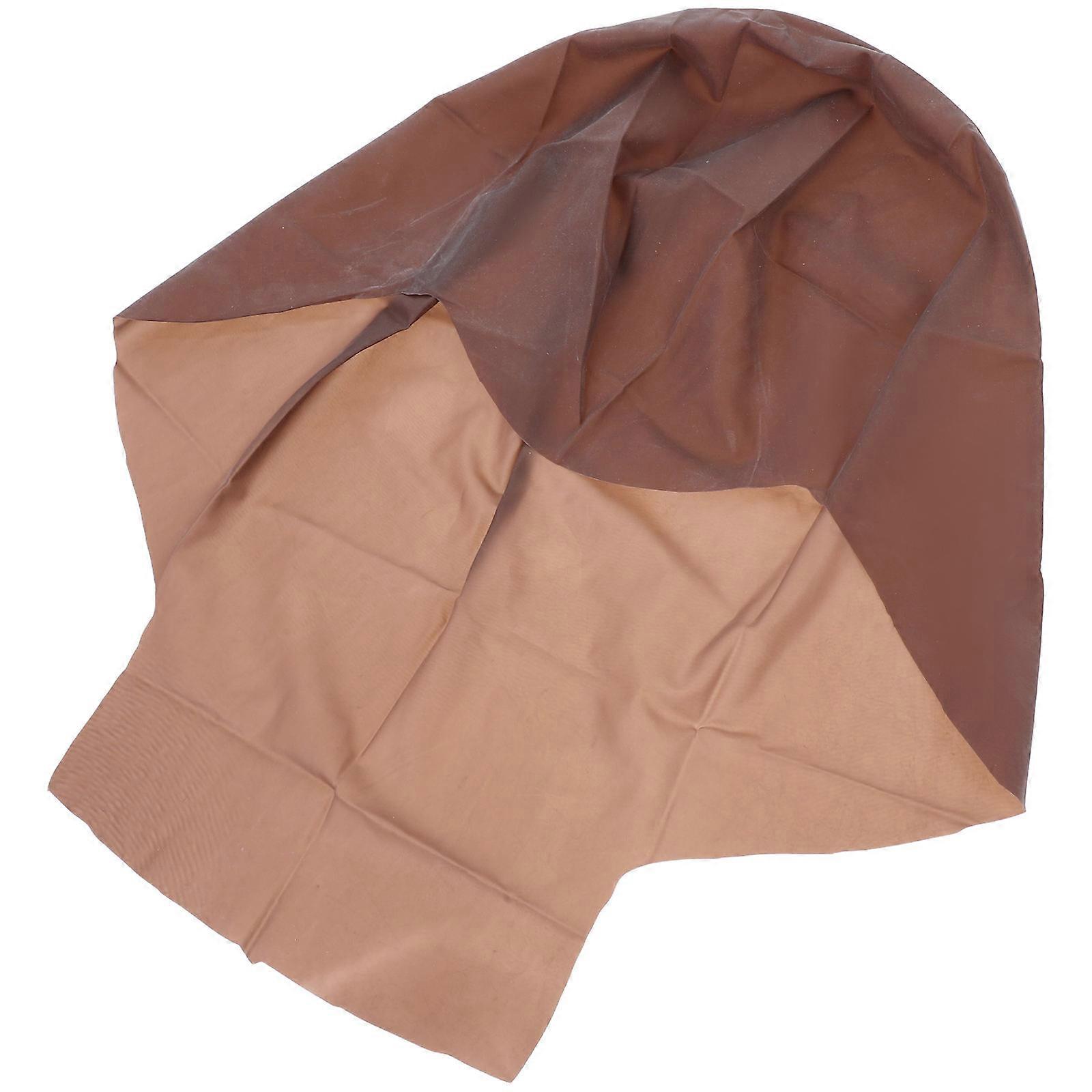 Latex Bald Cap Brown for Cosplay Use Offering Elastic Comfort 3Pcs Set
