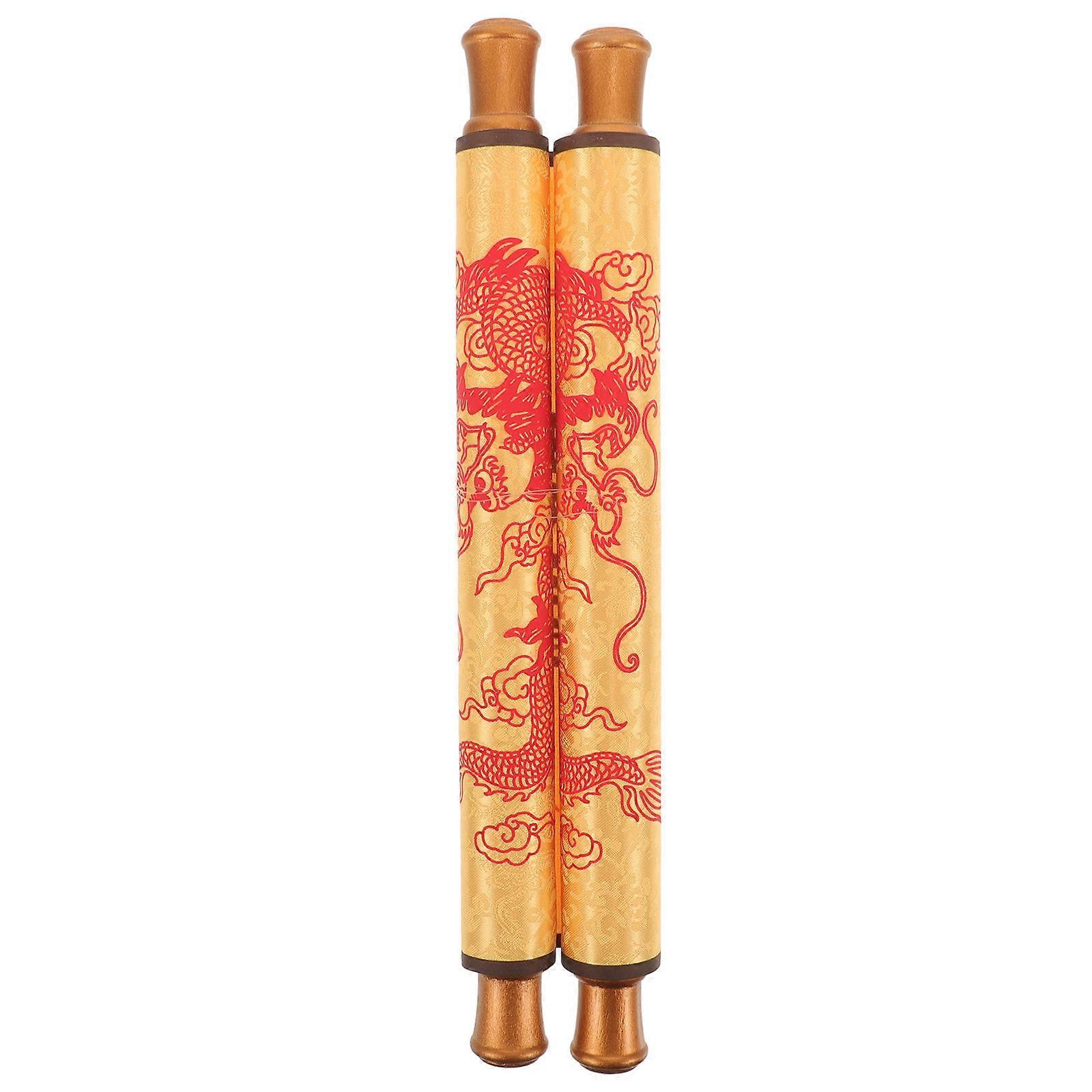 Chinese Emperor Scroll Cosplay Accessory For Collectors And Ancient Culture Fans Size 50.00X33.00X2.50Cm 1Set