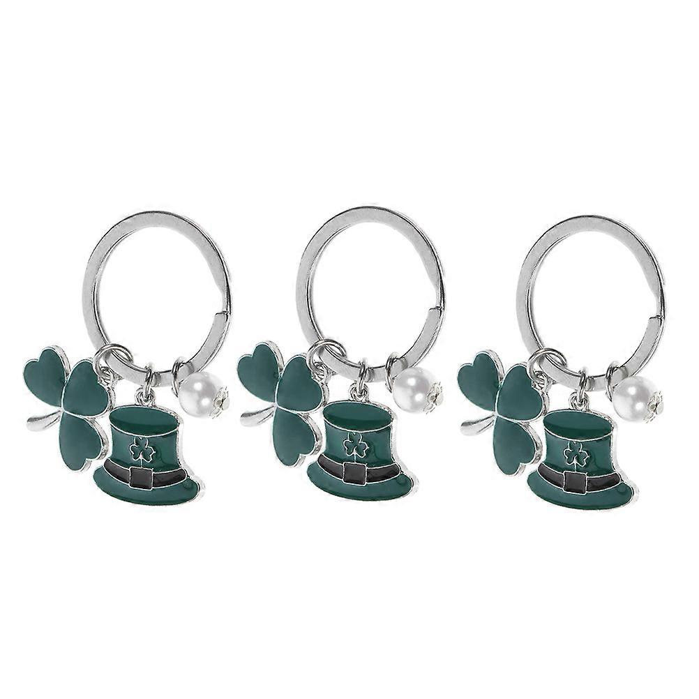 Shamrock Keychain St Patricks Day Accessory Zinc Alloy 9Pcs Collection